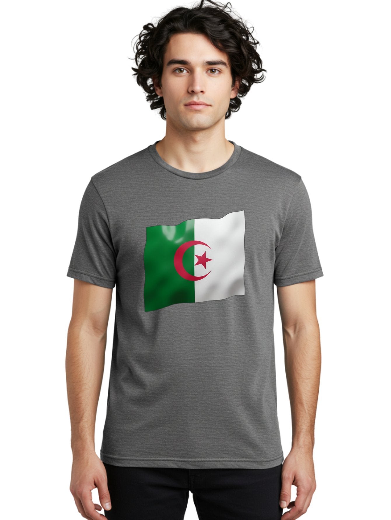 Algeria-Flag Men'S Graphic Tee, 100% Cotton, Comfortable Casual Summer Wear, Machine Washable, Vintage Camera, Old Camera, Antique Camera, Black Camera, Classic Photography, Photography Equipment, Nostalgic Device, Film Camera, Camera Art Bal680 19