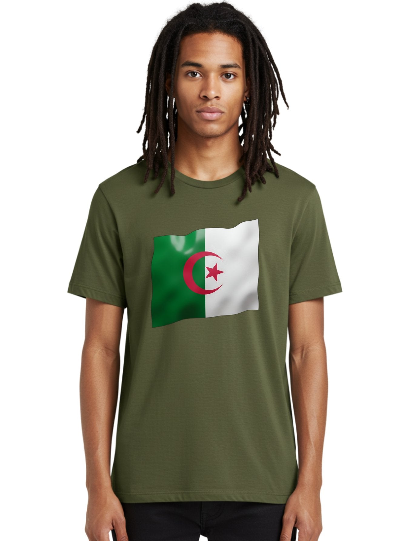 Algeria-Flag Men'S Graphic Tee, 100% Cotton, Comfortable Casual Summer Wear, Machine Washable, Vintage Camera, Old Camera, Antique Camera, Black Camera, Classic Photography, Photography Equipment, Nostalgic Device, Film Camera, Camera Art Bal680 28