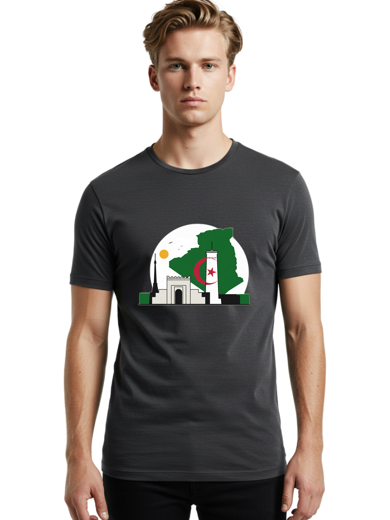 Algeria Men'S Graphic Tee, 100% Cotton, Comfortable Casual Summer Wear, Machine Washable, Vintage Camera, Old Camera, Antique Camera, Black Camera, Classic Photography, Photography Equipment, Nostalgic Device, Film Camera, Camera Art Bal682 17