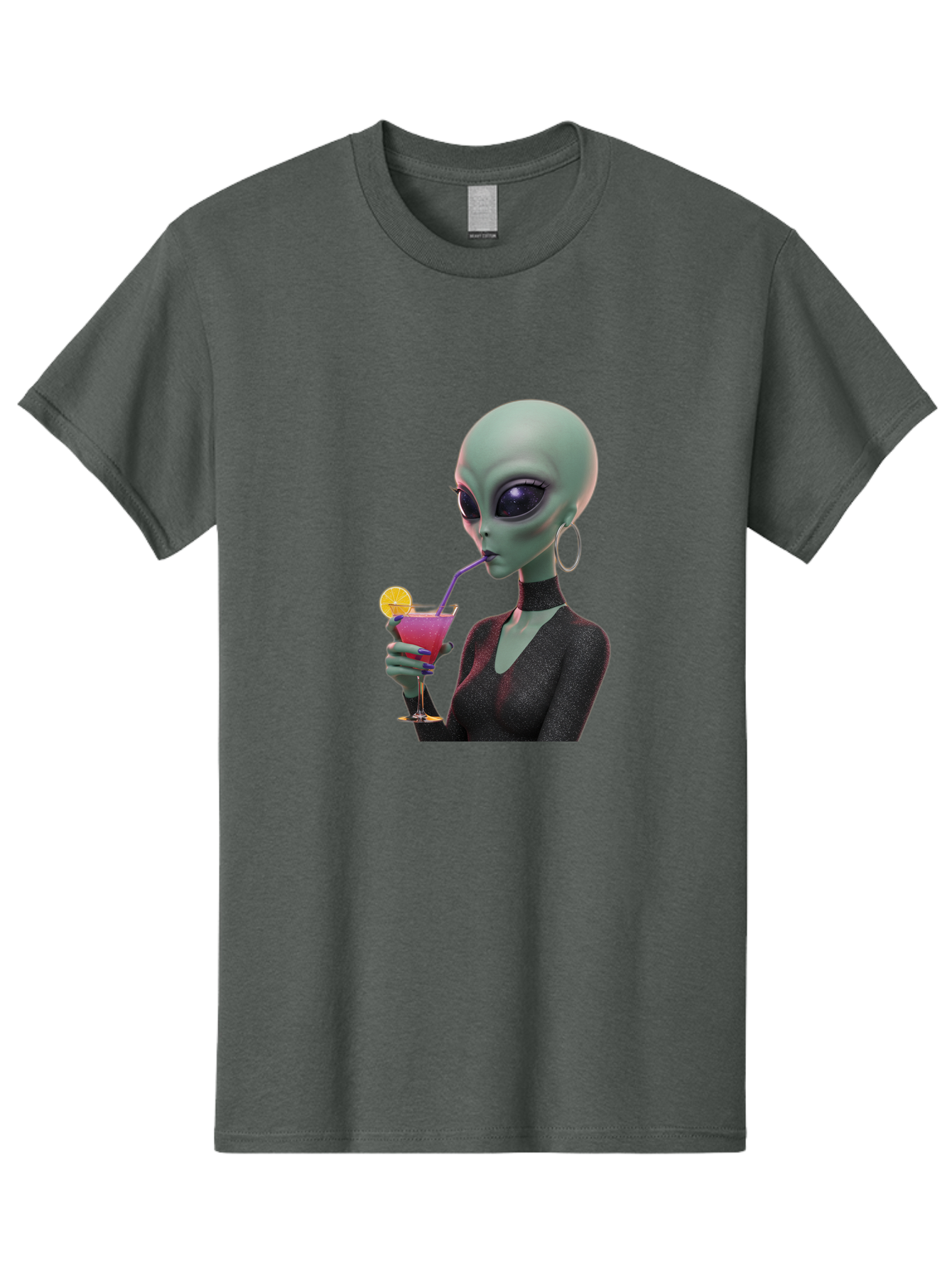 Alien-Drinking-Cocktail Men'S Graphic Tee, 100% Cotton, Comfortable Casual Summer Wear, Machine Washable, Vintage Camera, Old Camera, Antique Camera, Black Camera, Classic Photography, Photography Equipment, Nostalgic Device, Film Camera, Bal685 12