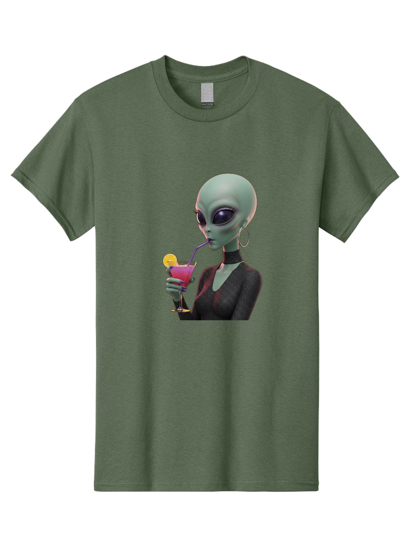 Alien-Drinking-Cocktail Men'S Graphic Tee, 100% Cotton, Comfortable Casual Summer Wear, Machine Washable, Vintage Camera, Old Camera, Antique Camera, Black Camera, Classic Photography, Photography Equipment, Nostalgic Device, Film Camera, Bal685 12
