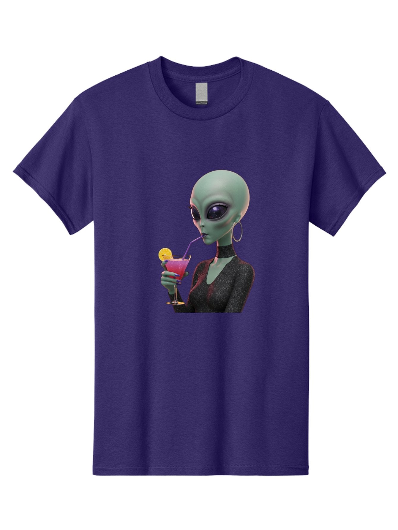 Alien-Drinking-Cocktail Men'S Graphic Tee, 100% Cotton, Comfortable Casual Summer Wear, Machine Washable, Vintage Camera, Old Camera, Antique Camera, Black Camera, Classic Photography, Photography Equipment, Nostalgic Device, Film Camera, Bal685 8