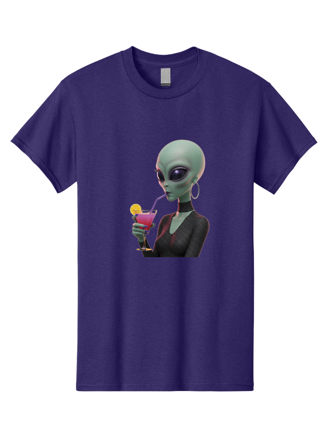 Alien-Drinking-Cocktail Men'S Graphic Tee, 100% Cotton, Comfortable Casual Summer Wear, Machine Washable, Vintage Camera, Old Camera, Antique Camera, Black Camera, Classic Photography, Photography Equipment, Nostalgic Device, Film Camera, Bal685 6