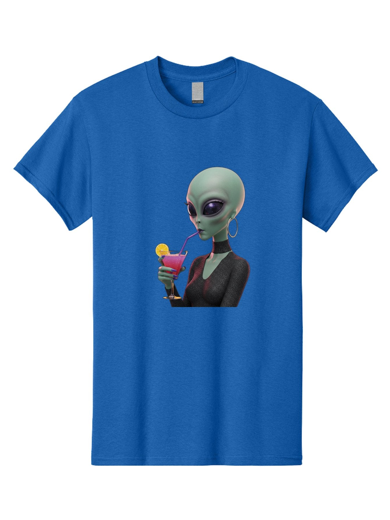 Alien-Drinking-Cocktail Men'S Graphic Tee, 100% Cotton, Comfortable Casual Summer Wear, Machine Washable, Vintage Camera, Old Camera, Antique Camera, Black Camera, Classic Photography, Photography Equipment, Nostalgic Device, Film Camera, Bal685