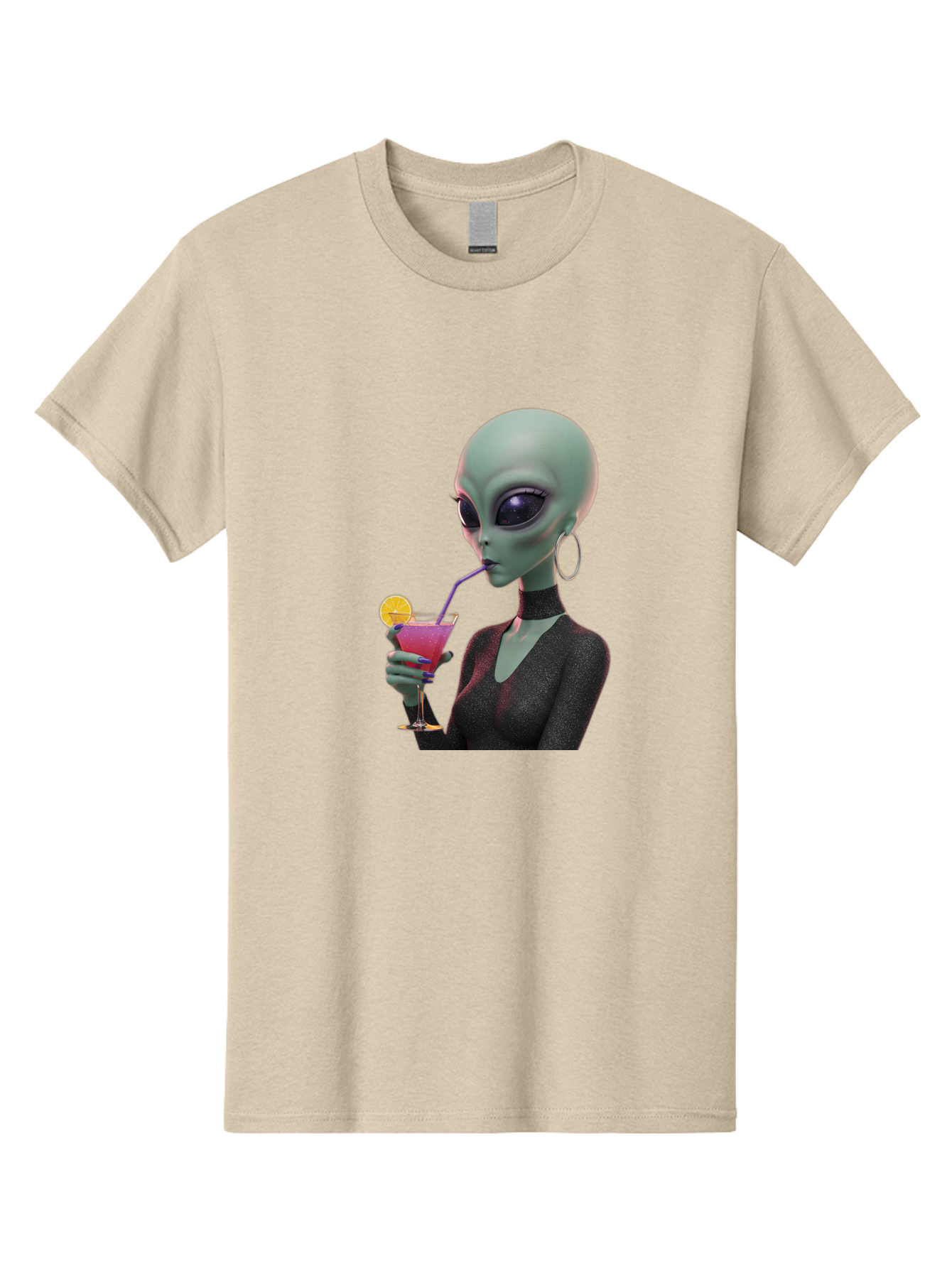 Alien-Drinking-Cocktail Men'S Graphic Tee, 100% Cotton, Comfortable Casual Summer Wear, Machine Washable, Vintage Camera, Old Camera, Antique Camera, Black Camera, Classic Photography, Photography Equipment, Nostalgic Device, Film Camera, Bal685 8