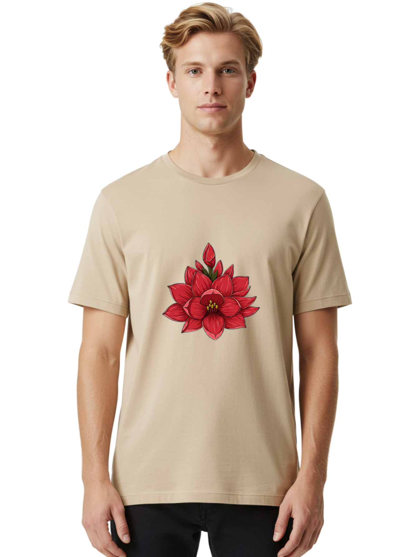 Amaryllis-Flower Men'S Graphic Tee, 100% Cotton, Comfortable Casual Summer Wear, Machine Washable, Vintage Camera, Old Camera, Antique Camera, Black Camera, Classic Photography, Photography Equipment, Nostalgic Device, Film Camera, Camera Art Bal689 23