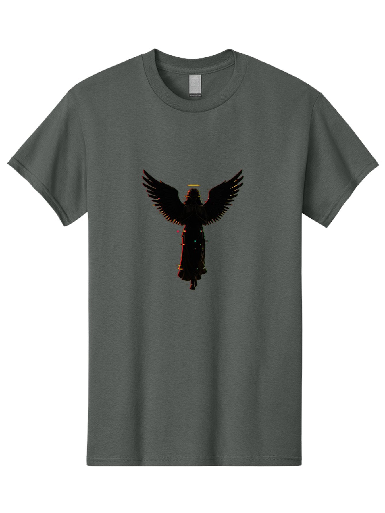 Angel-Silhouette Men'S Graphic Tee, 100% Cotton, Comfortable Casual Summer Wear, Machine Washable, Vintage Camera, Old Camera, Antique Camera, Black Camera, Classic Photography, Photography Equipment, Nostalgic Device, Film Camera, Camera Art Bal692