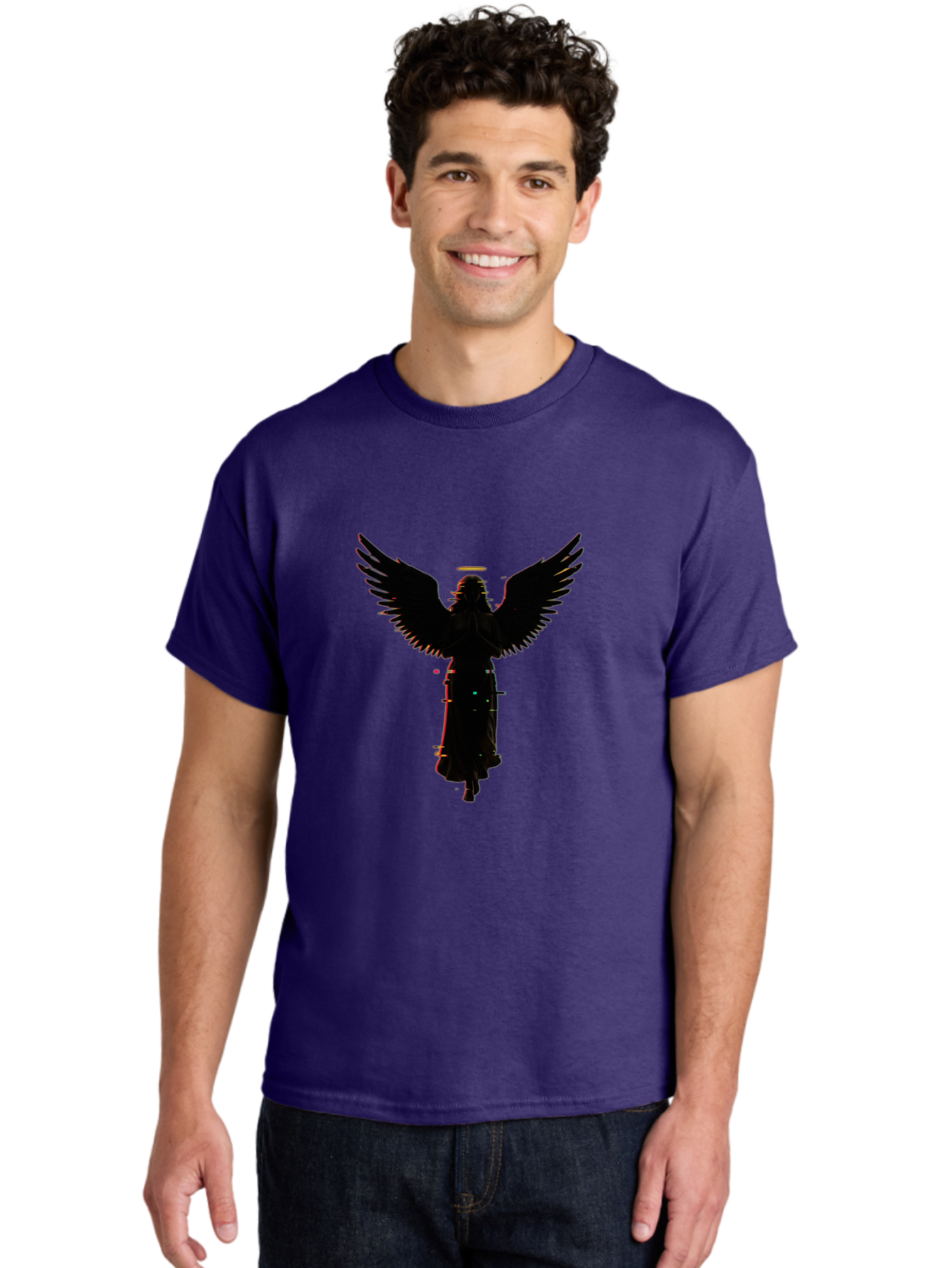 Angel-Silhouette Men'S Graphic Tee, 100% Cotton, Comfortable Casual Summer Wear, Machine Washable, Vintage Camera, Old Camera, Antique Camera, Black Camera, Classic Photography, Photography Equipment, Nostalgic Device, Film Camera, Camera Art Bal692 21