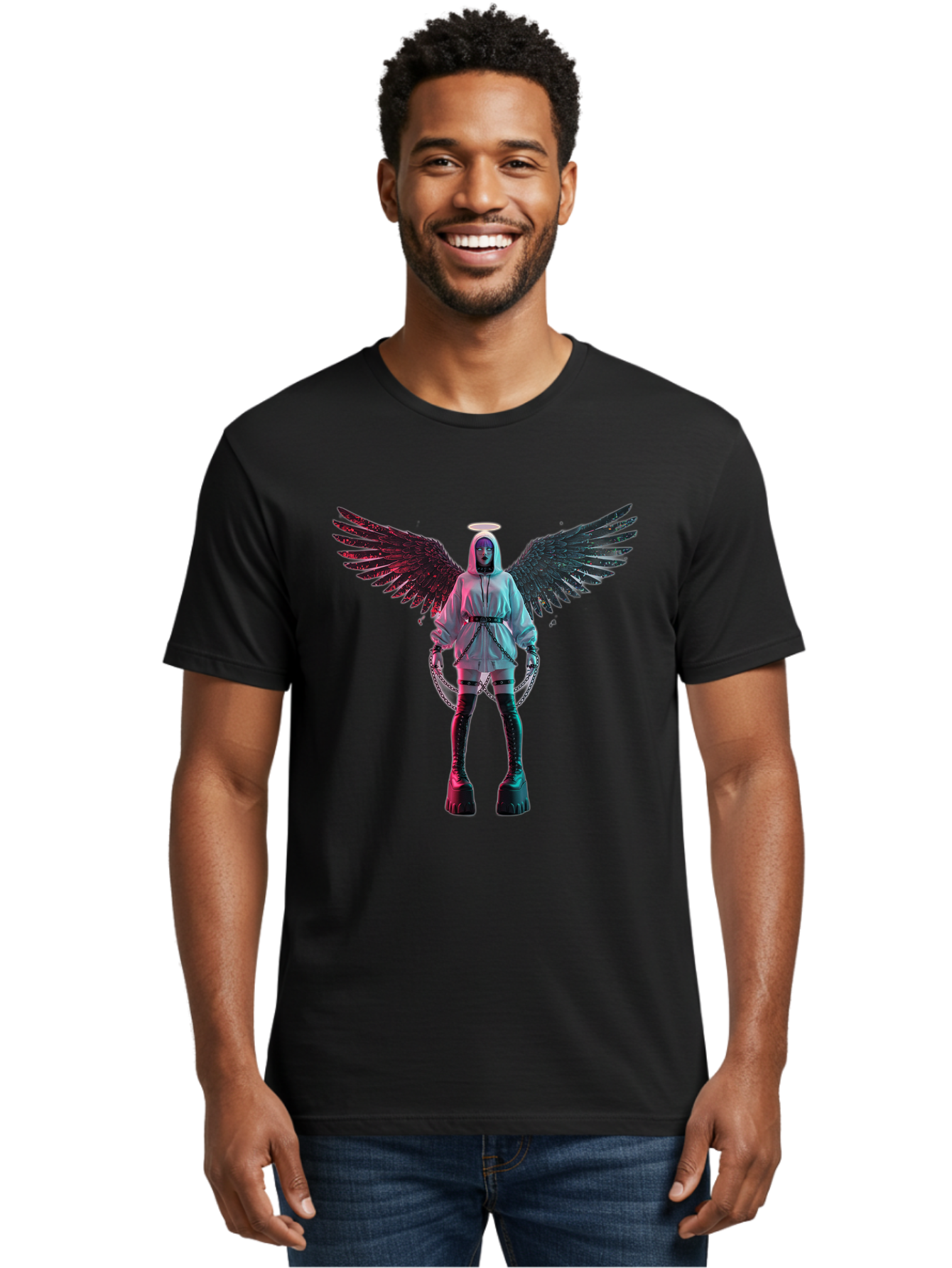 Angel-With-Chains Men'S Graphic Tee, 100% Cotton, Comfortable Casual Summer Wear, Machine Washable, Vintage Camera, Old Camera, Antique Camera, Black Camera, Classic Photography, Photography Equipment, Nostalgic Device, Film Camera, Camera Art Bal694 24