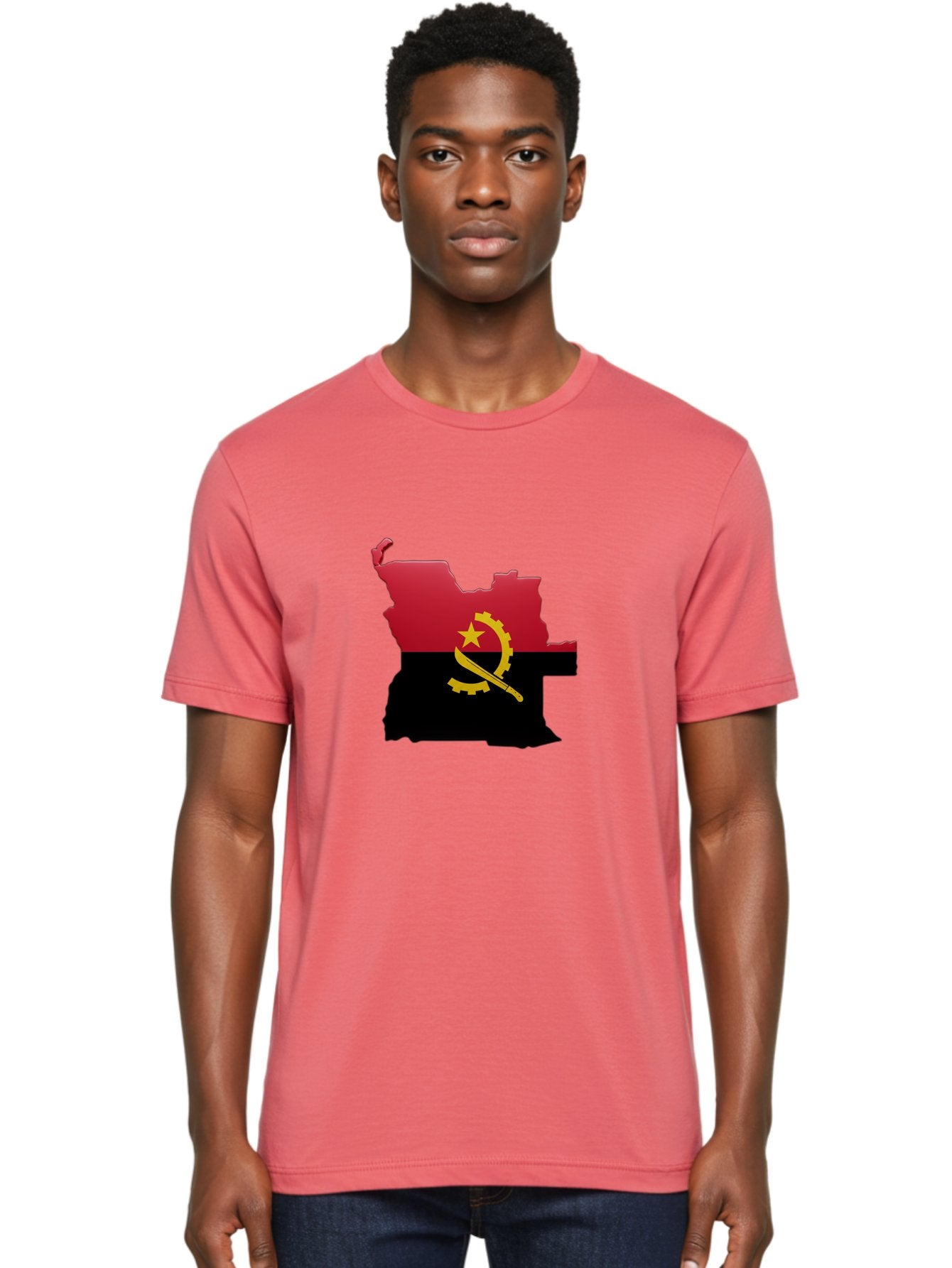 Angola-Map-Flag Men'S Graphic Tee, 100% Cotton, Comfortable Casual Summer Wear, Machine Washable, Vintage Camera, Old Camera, Antique Camera, Black Camera, Classic Photography, Photography Equipment, Nostalgic Device, Film Camera, Camera Art Bal695 24