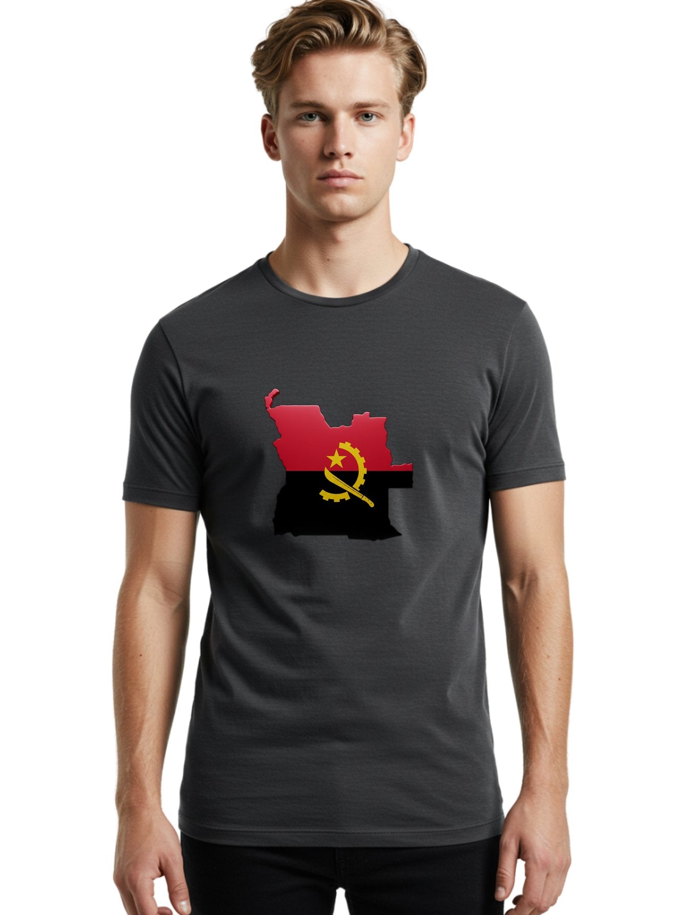 Angola-Map-Flag Men'S Graphic Tee, 100% Cotton, Comfortable Casual Summer Wear, Machine Washable, Vintage Camera, Old Camera, Antique Camera, Black Camera, Classic Photography, Photography Equipment, Nostalgic Device, Film Camera, Camera Art Bal695 23