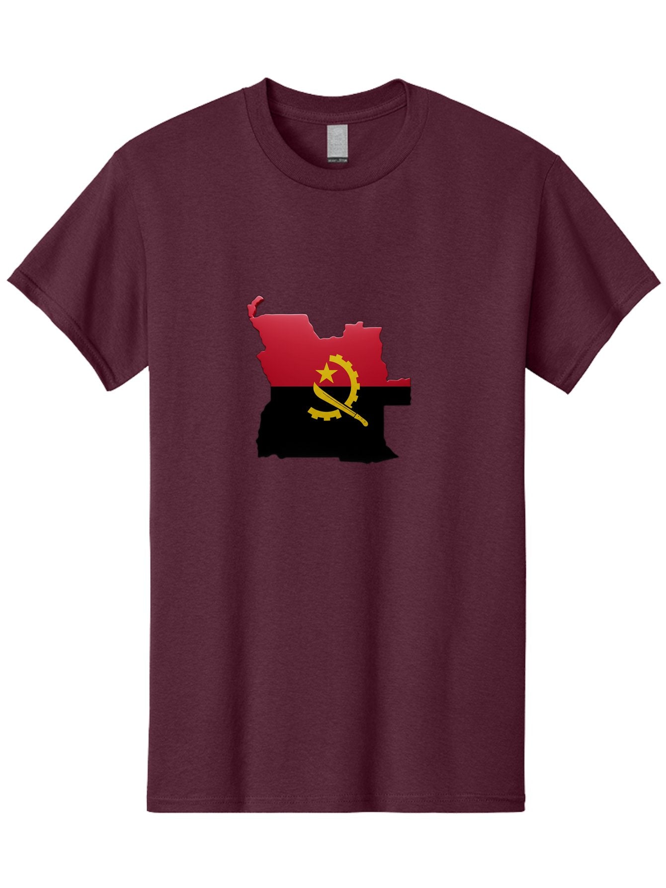 Angola-Map-Flag Men'S Graphic Tee, 100% Cotton, Comfortable Casual Summer Wear, Machine Washable, Vintage Camera, Old Camera, Antique Camera, Black Camera, Classic Photography, Photography Equipment, Nostalgic Device, Film Camera, Camera Art Bal695