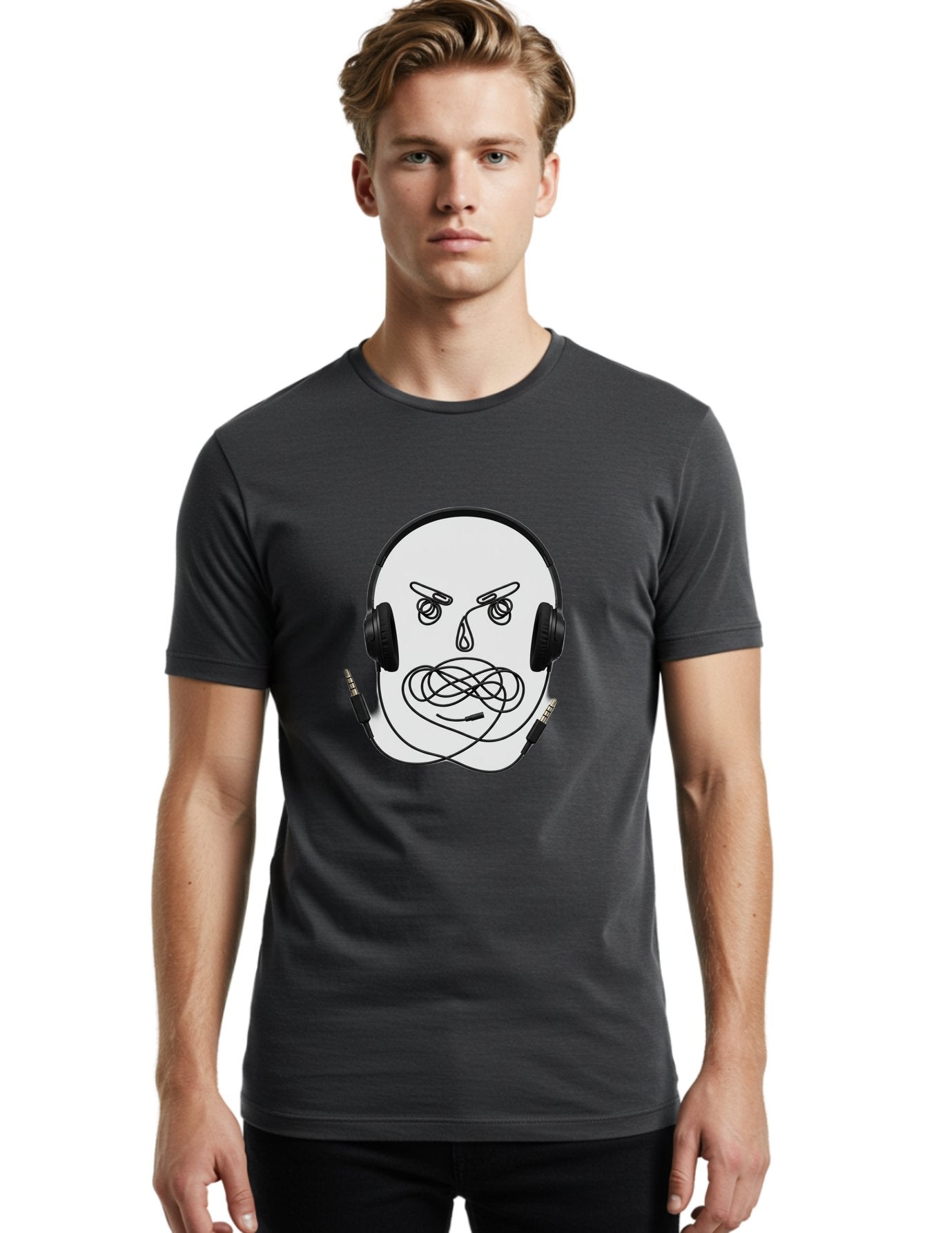 Angry-Headphones-User Men'S Graphic Tee, 100% Cotton, Comfortable Casual Summer Wear, Machine Washable, Vintage Camera, Old Camera, Antique Camera, Black Camera, Classic Photography, Photography Equipment, Nostalgic Device, Film Camera, Bal700 17