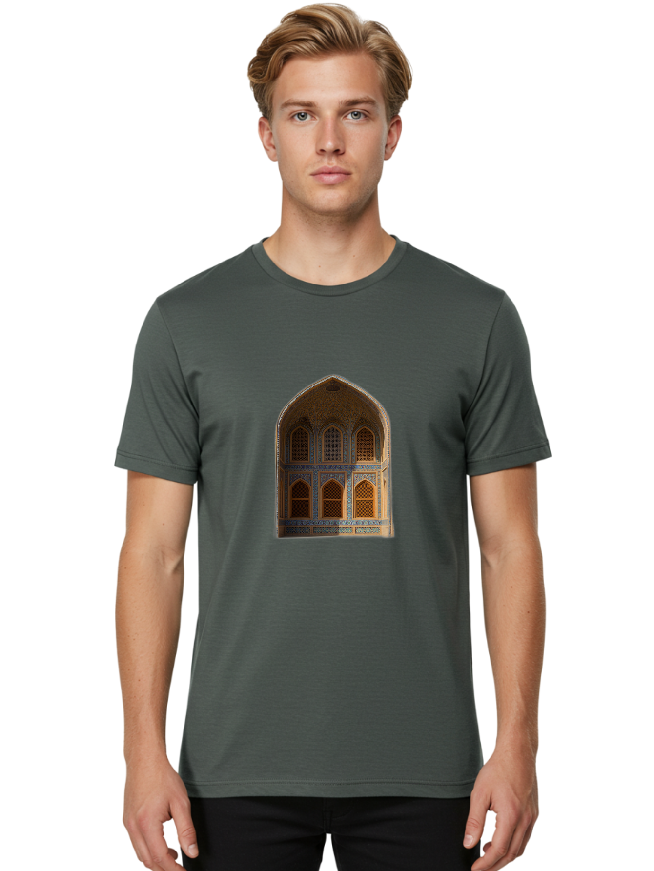 Arched-Building-Facade Men'S Graphic Tee, 100% Cotton, Comfortable Casual Summer Wear, Machine Washable, Vintage Camera, Old Camera, Antique Camera, Black Camera, Classic Photography, Photography Equipment, Nostalgic Device, Film Camera, Bal712 19