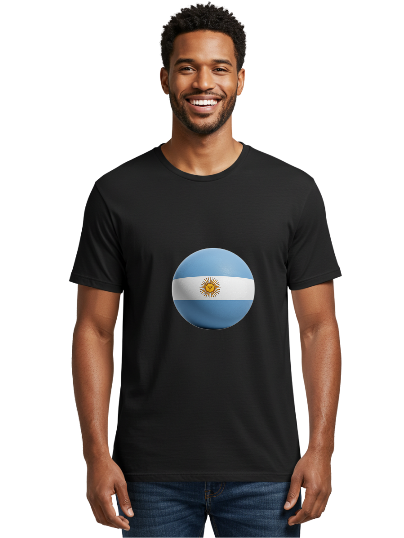 Argentina-Flag-Sphere Men'S Graphic Tee, 100% Cotton, Comfortable Casual Summer Wear, Machine Washable, Vintage Camera, Old Camera, Antique Camera, Black Camera, Classic Photography, Photography Equipment, Nostalgic Device, Film Camera, Bal713 18