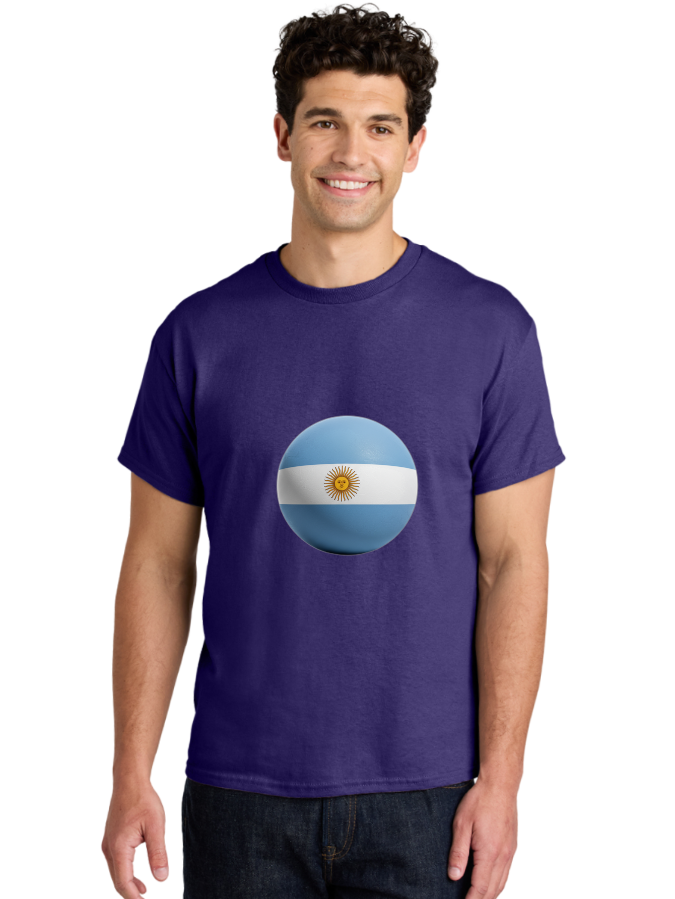 Argentina-Flag-Sphere Men'S Graphic Tee, 100% Cotton, Comfortable Casual Summer Wear, Machine Washable, Vintage Camera, Old Camera, Antique Camera, Black Camera, Classic Photography, Photography Equipment, Nostalgic Device, Film Camera, Bal713 26