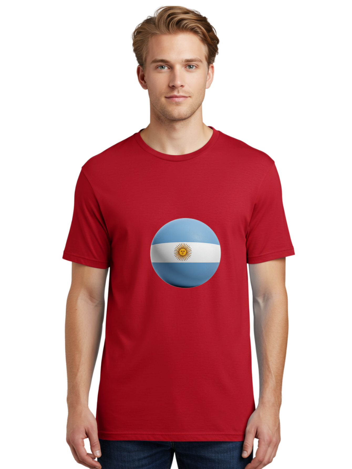 Argentina-Flag-Sphere Men'S Graphic Tee, 100% Cotton, Comfortable Casual Summer Wear, Machine Washable, Vintage Camera, Old Camera, Antique Camera, Black Camera, Classic Photography, Photography Equipment, Nostalgic Device, Film Camera, Bal713 19