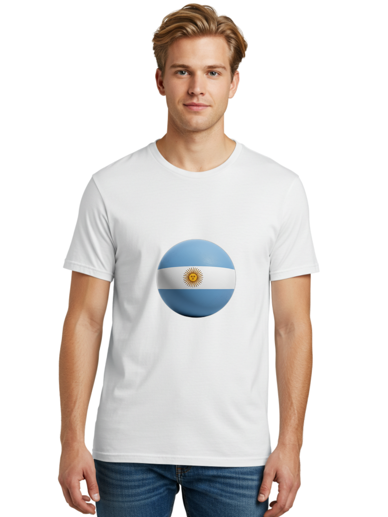Argentina-Flag-Sphere Men'S Graphic Tee, 100% Cotton, Comfortable Casual Summer Wear, Machine Washable, Vintage Camera, Old Camera, Antique Camera, Black Camera, Classic Photography, Photography Equipment, Nostalgic Device, Film Camera, Bal713 16