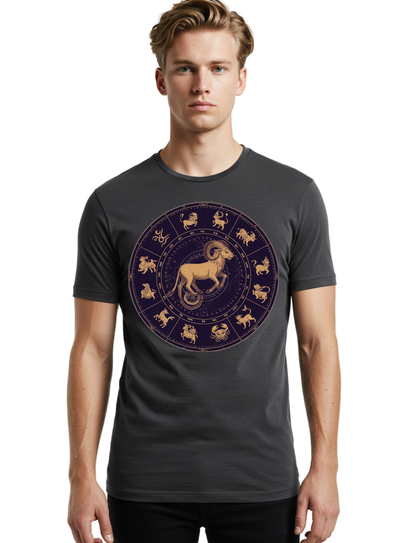 Aries-Zodiac-Circle Men'S Graphic Tee, 100% Cotton, Comfortable Casual Summer Wear, Machine Washable, Vintage Camera, Old Camera, Antique Camera, Black Camera, Classic Photography, Photography Equipment, Nostalgic Device, Film Camera, Bal715 21