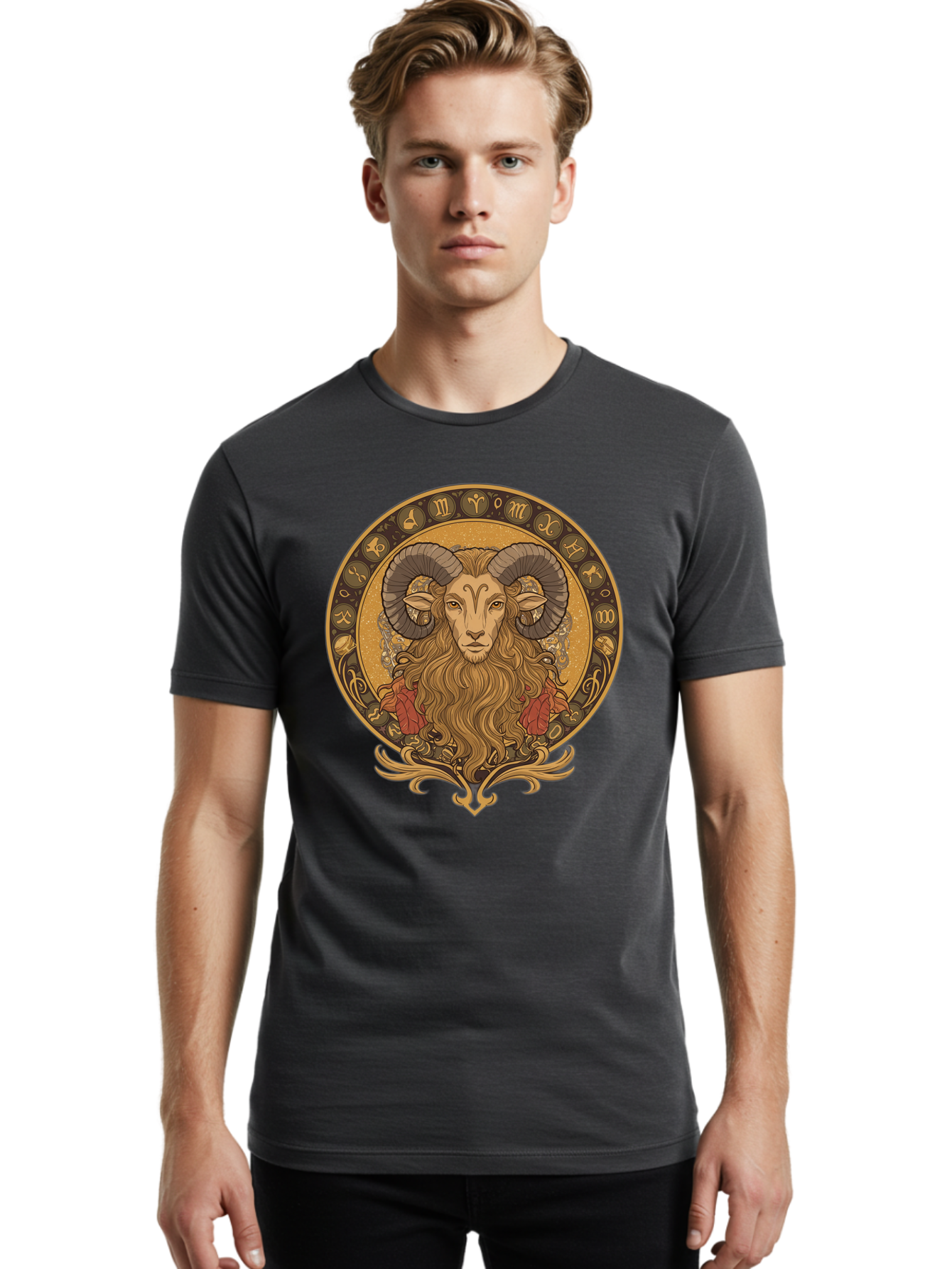 Aries-Zodiac-Sign-1 Men'S Graphic Tee, 100% Cotton, Comfortable Casual Summer Wear, Machine Washable, Vintage Camera, Old Camera, Antique Camera, Black Camera, Classic Photography, Photography Equipment, Nostalgic Device, Film Camera, Bal716 25