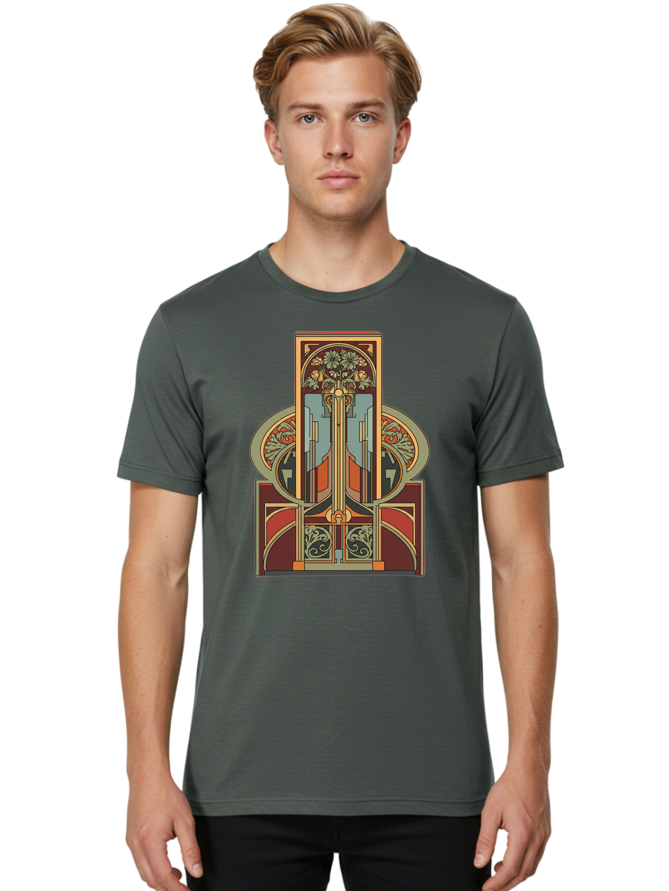 Art-Nouveau-Design Men'S Graphic Tee, 100% Cotton, Comfortable Casual Summer Wear, Machine Washable, Vintage Camera, Old Camera, Antique Camera, Black Camera, Classic Photography, Photography Equipment, Nostalgic Device, Film Camera, Bal722 28