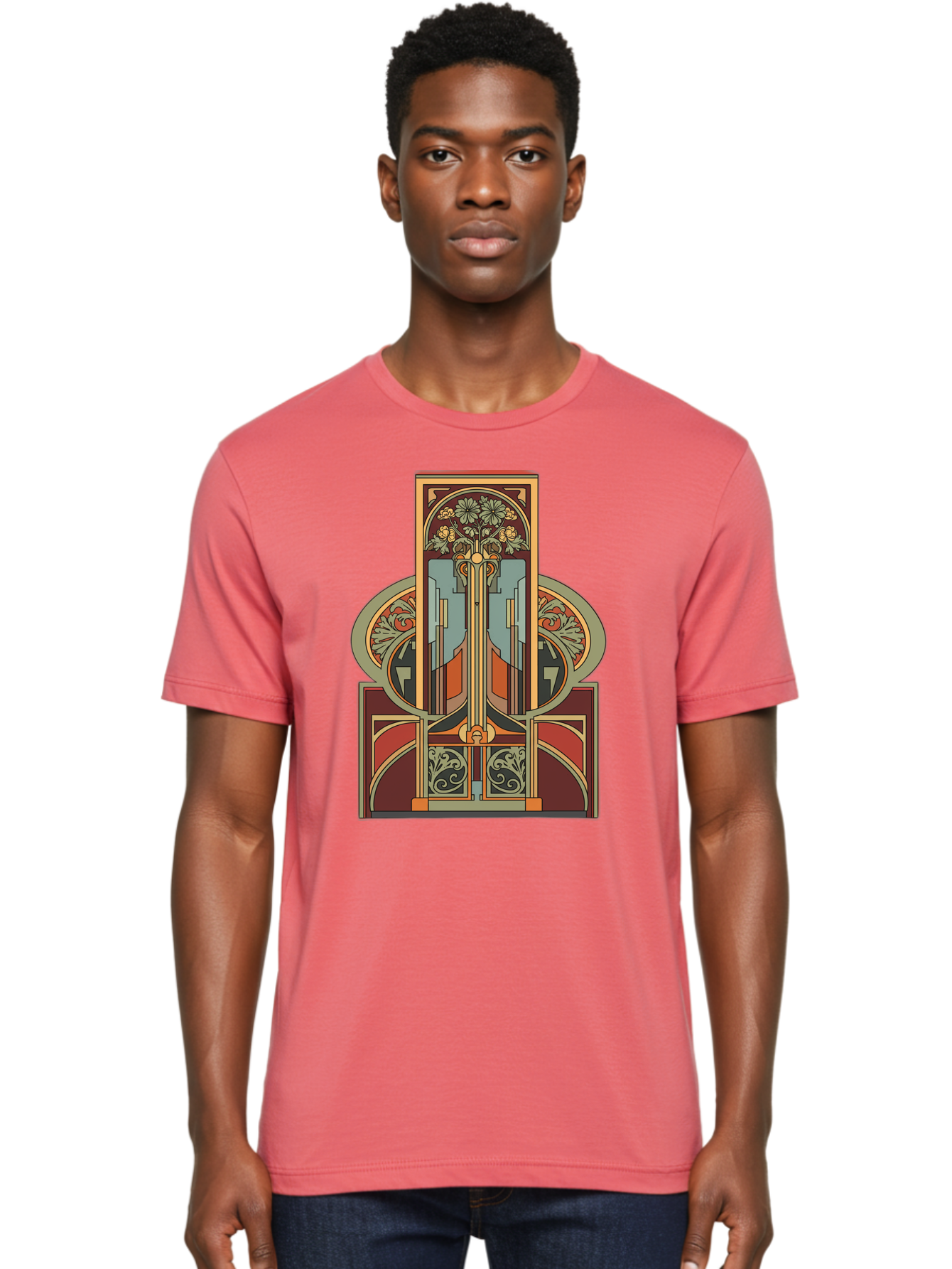 Art-Nouveau-Design Men'S Graphic Tee, 100% Cotton, Comfortable Casual Summer Wear, Machine Washable, Vintage Camera, Old Camera, Antique Camera, Black Camera, Classic Photography, Photography Equipment, Nostalgic Device, Film Camera, Bal722 22