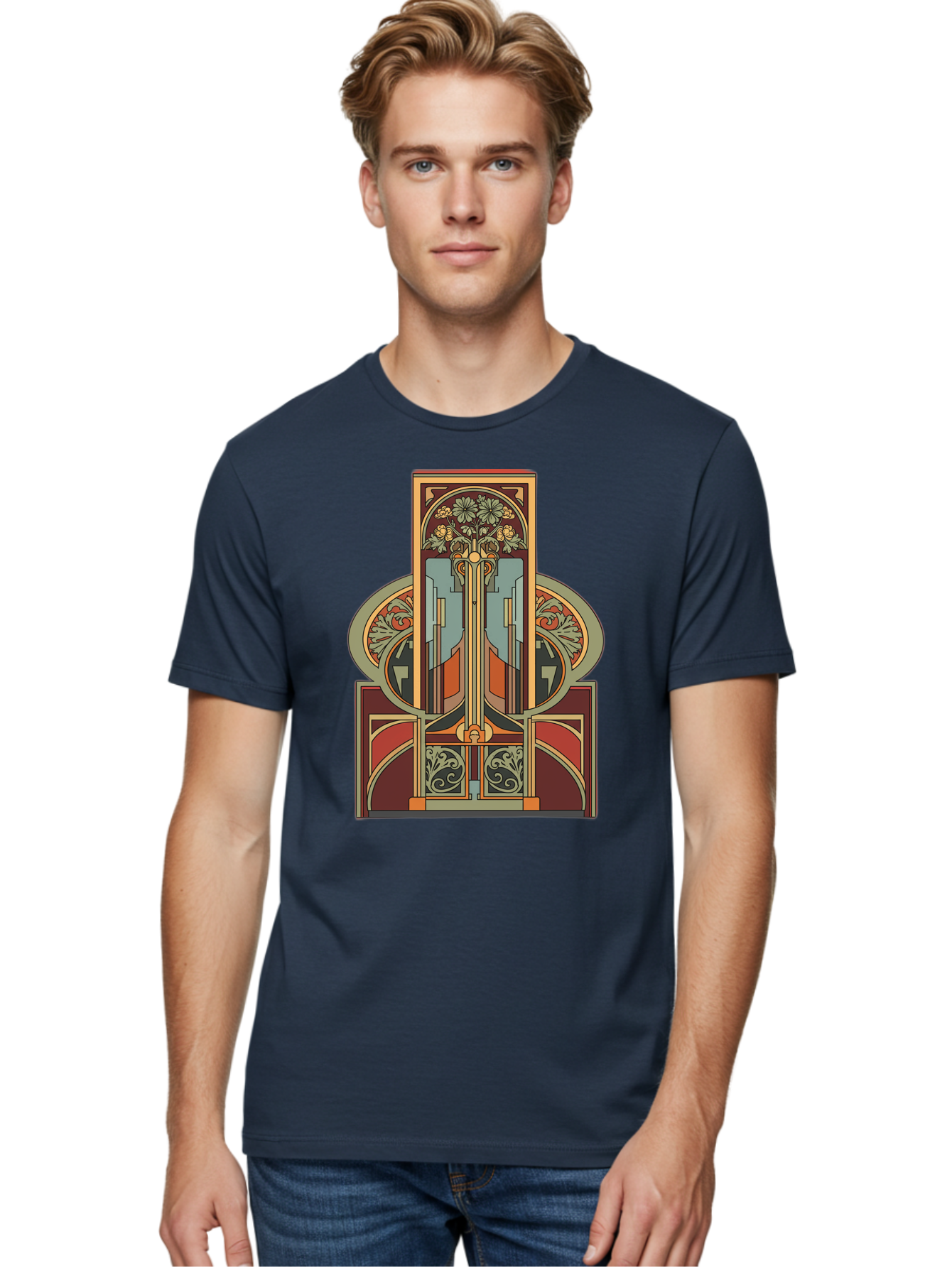 Art-Nouveau-Design Men'S Graphic Tee, 100% Cotton, Comfortable Casual Summer Wear, Machine Washable, Vintage Camera, Old Camera, Antique Camera, Black Camera, Classic Photography, Photography Equipment, Nostalgic Device, Film Camera, Bal722 17