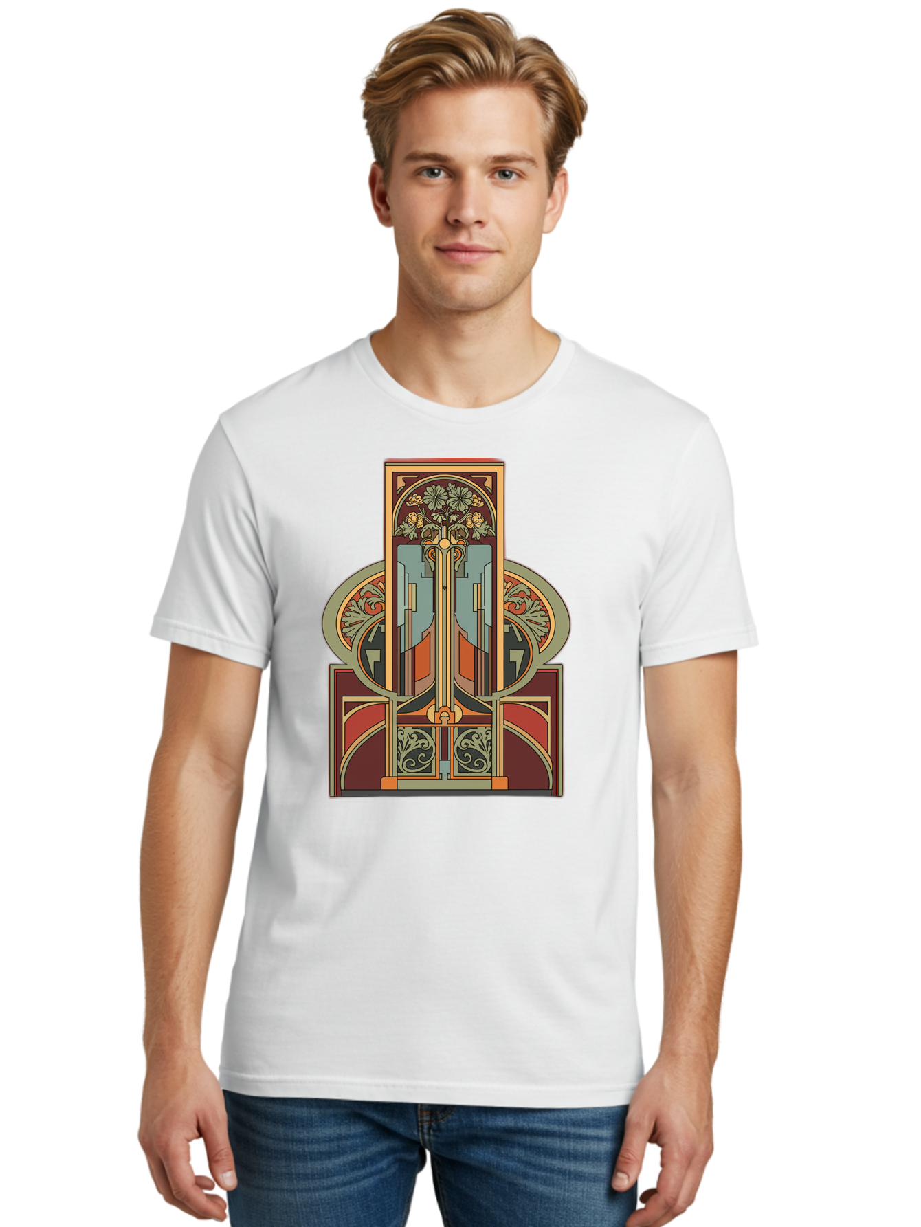 Art-Nouveau-Design Men'S Graphic Tee, 100% Cotton, Comfortable Casual Summer Wear, Machine Washable, Vintage Camera, Old Camera, Antique Camera, Black Camera, Classic Photography, Photography Equipment, Nostalgic Device, Film Camera, Bal722 19