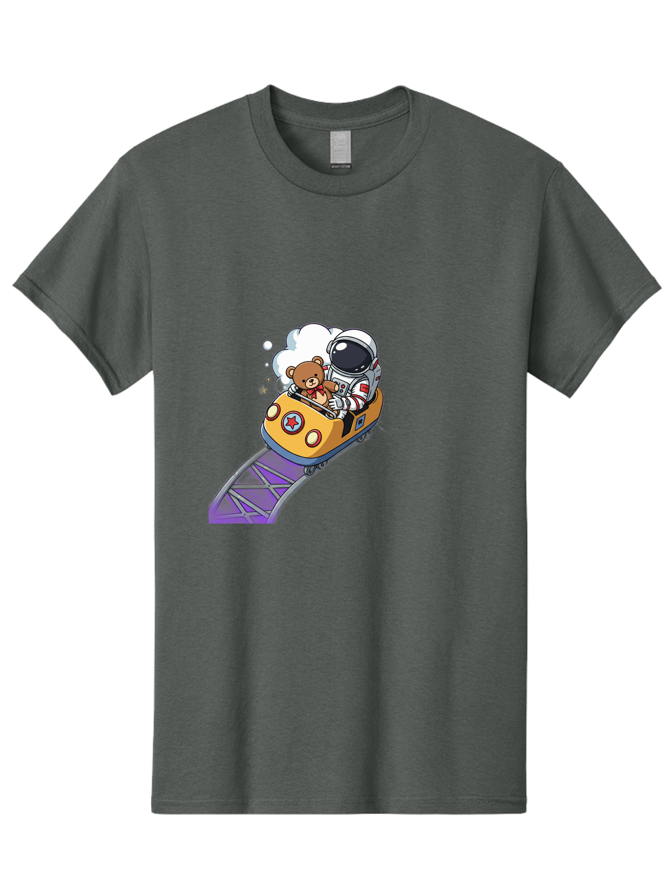 Astronaut-And-Teddy-Bear-Rollercoaster-Ride Men'S Graphic Tee, 100% Cotton, Comfortable Casual Summer Wear, Machine Washable, Vintage Camera, Old Camera, Antique Camera, Black Camera, Classic Photography, Photography Equipment, Bal726 14