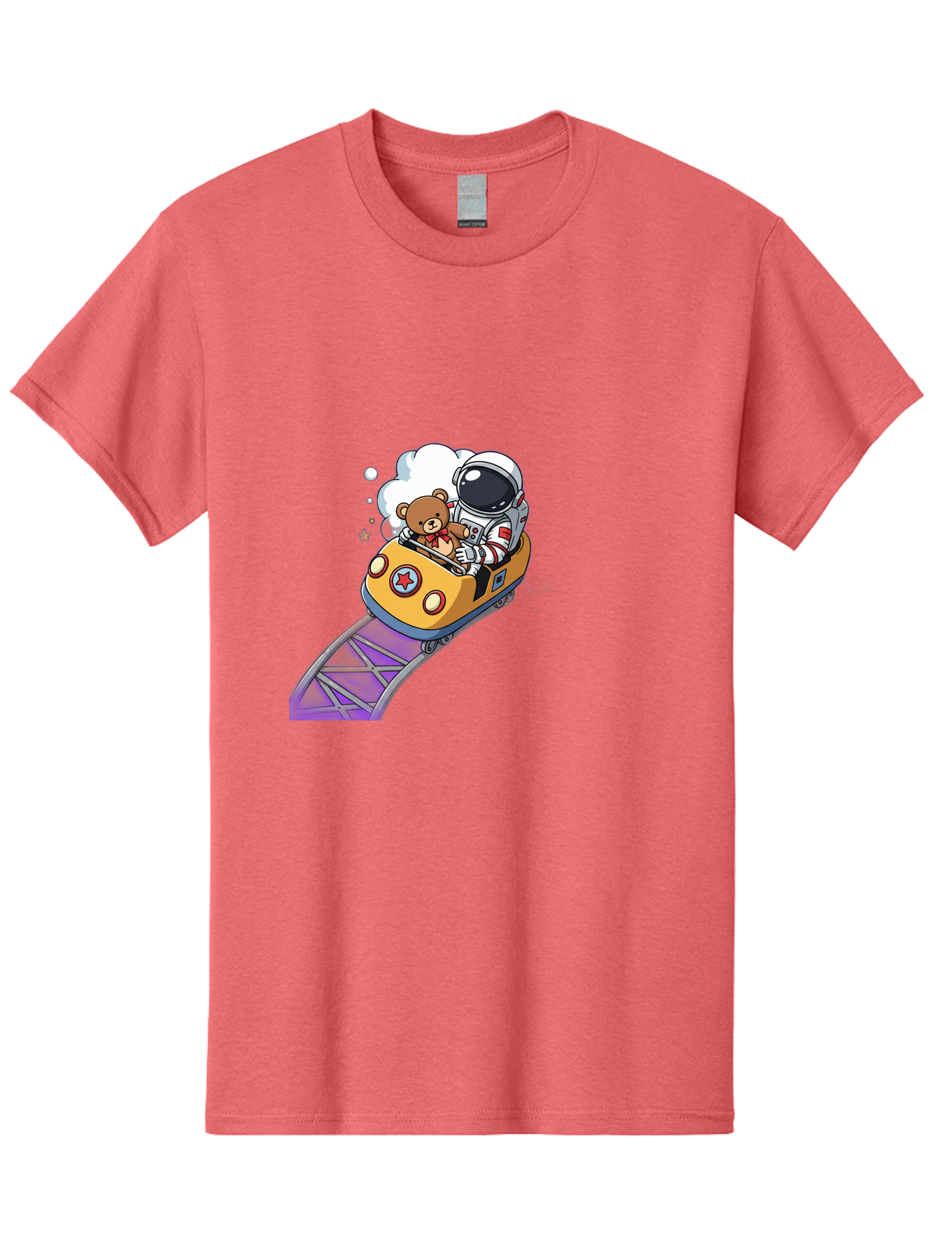 Astronaut-And-Teddy-Bear-Rollercoaster-Ride Men'S Graphic Tee, 100% Cotton, Comfortable Casual Summer Wear, Machine Washable, Vintage Camera, Old Camera, Antique Camera, Black Camera, Classic Photography, Photography Equipment, Bal726 13