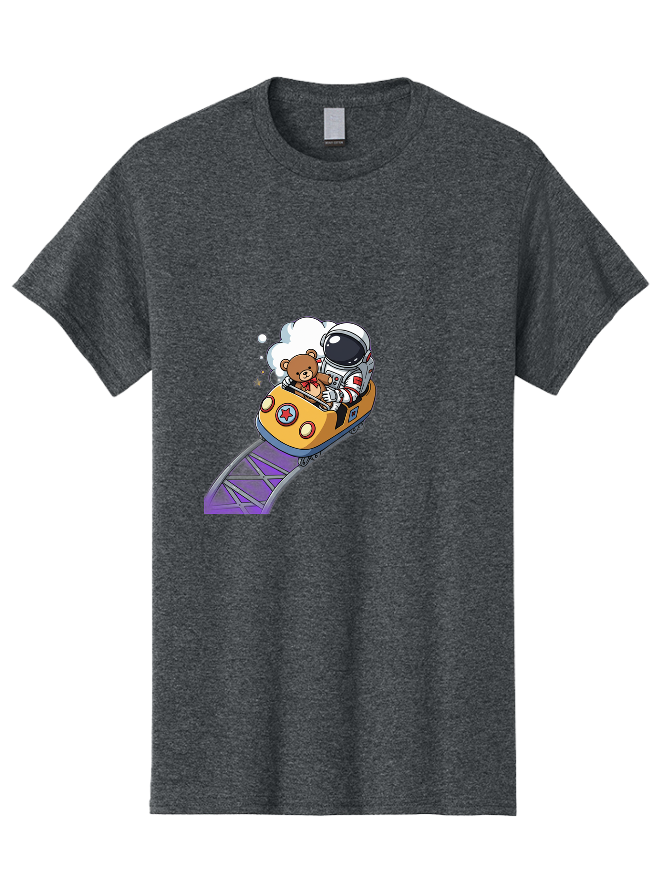 Astronaut-And-Teddy-Bear-Rollercoaster-Ride Men'S Graphic Tee, 100% Cotton, Comfortable Casual Summer Wear, Machine Washable, Vintage Camera, Old Camera, Antique Camera, Black Camera, Classic Photography, Photography Equipment, Bal726 4