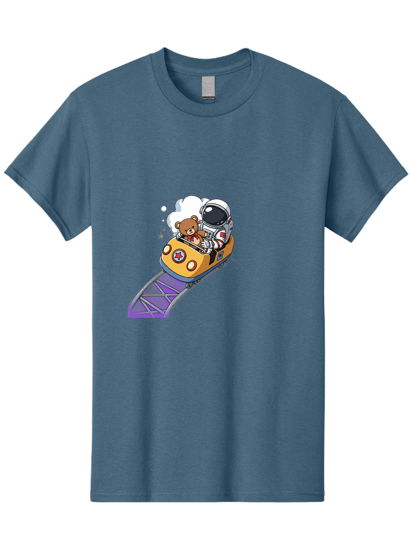 Astronaut-And-Teddy-Bear-Rollercoaster-Ride Men'S Graphic Tee, 100% Cotton, Comfortable Casual Summer Wear, Machine Washable, Vintage Camera, Old Camera, Antique Camera, Black Camera, Classic Photography, Photography Equipment, Bal726 8