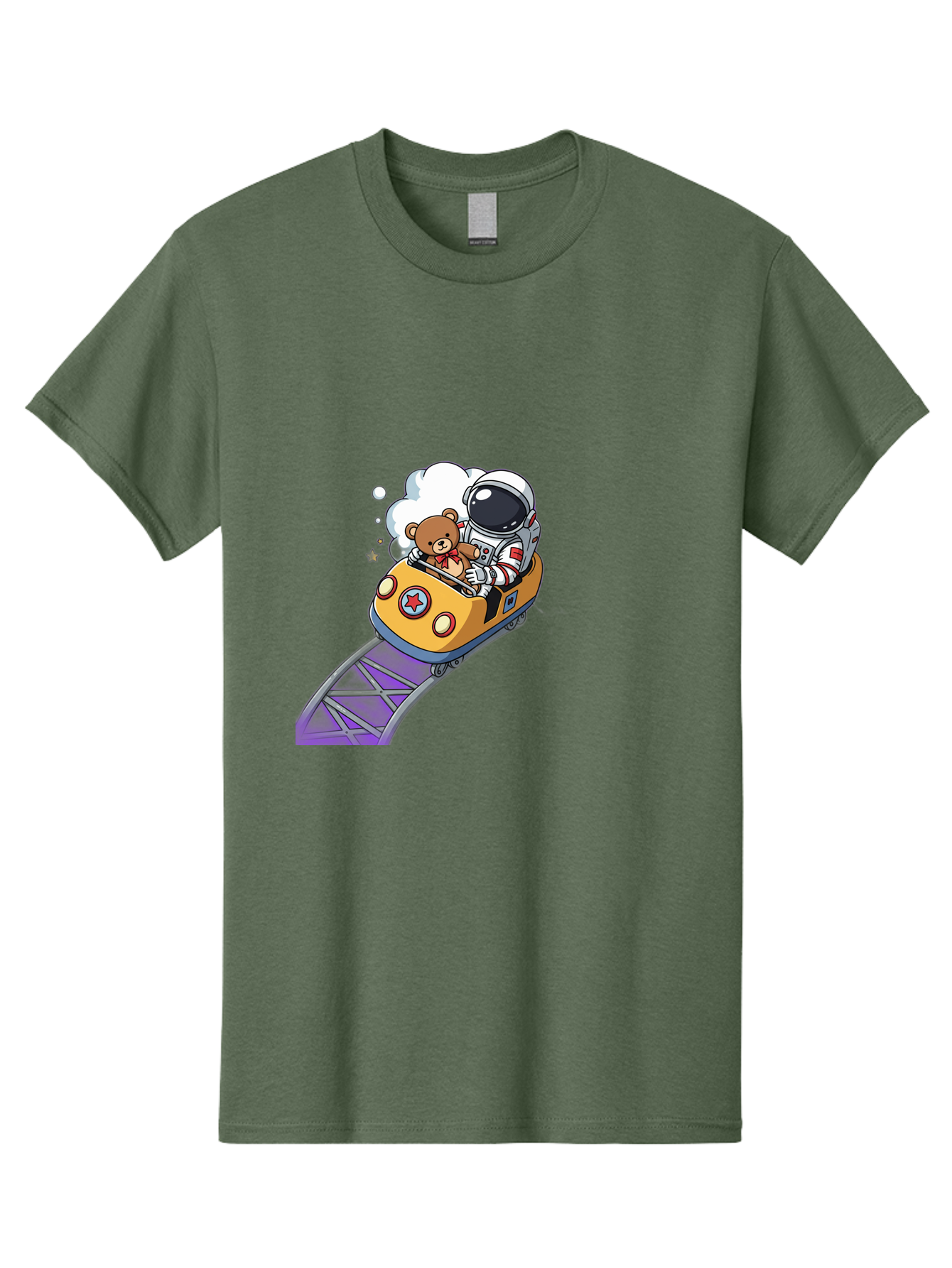 Astronaut-And-Teddy-Bear-Rollercoaster-Ride Men'S Graphic Tee, 100% Cotton, Comfortable Casual Summer Wear, Machine Washable, Vintage Camera, Old Camera, Antique Camera, Black Camera, Classic Photography, Photography Equipment, Bal726 10