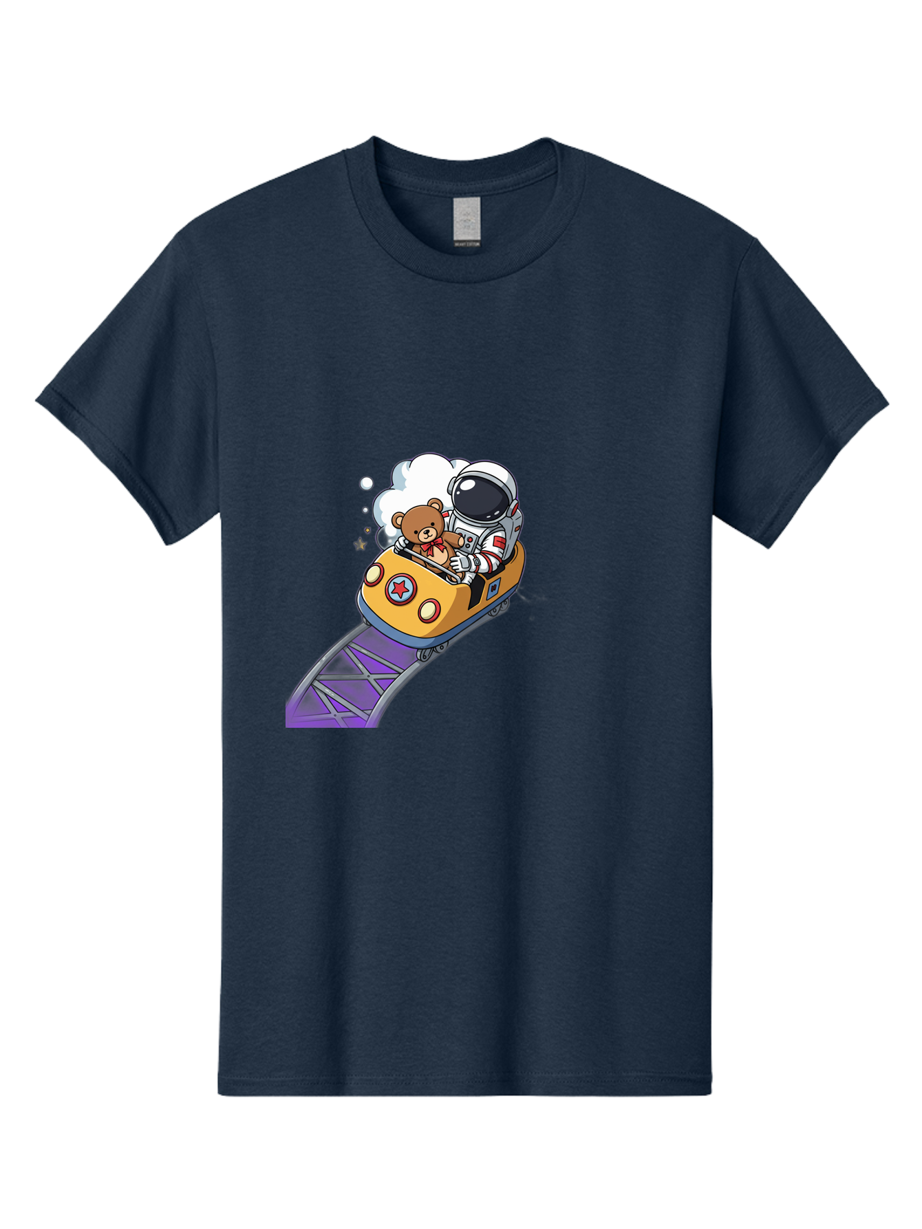 Astronaut-And-Teddy-Bear-Rollercoaster-Ride Men'S Graphic Tee, 100% Cotton, Comfortable Casual Summer Wear, Machine Washable, Vintage Camera, Old Camera, Antique Camera, Black Camera, Classic Photography, Photography Equipment, Bal726 12
