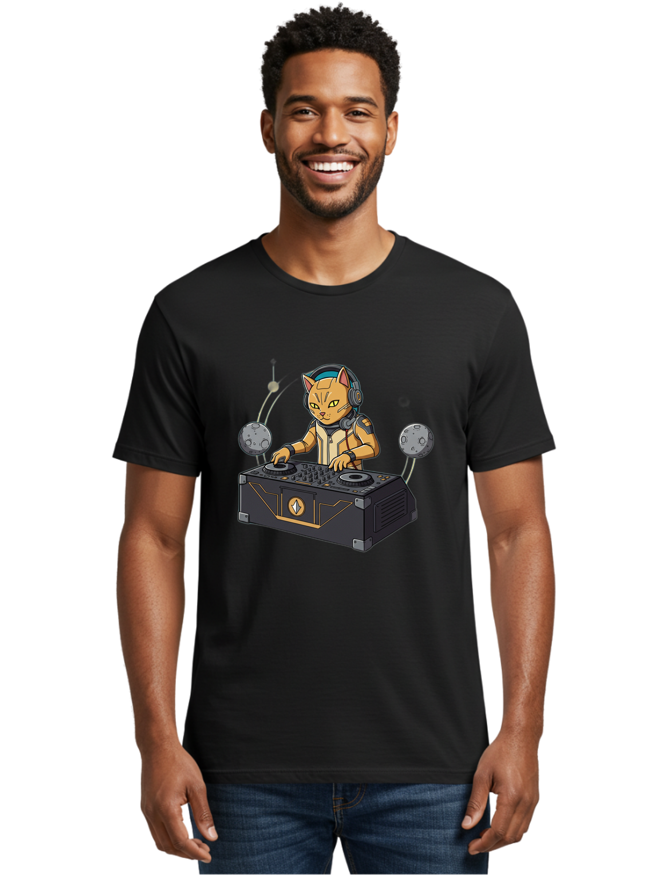 Astronaut-Cat-Dj Men'S Graphic Tee, 100% Cotton, Comfortable Casual Summer Wear, Machine Washable, Vintage Camera, Old Camera, Antique Camera, Black Camera, Classic Photography, Photography Equipment, Nostalgic Device, Film Camera, Camera Art Bal727 18
