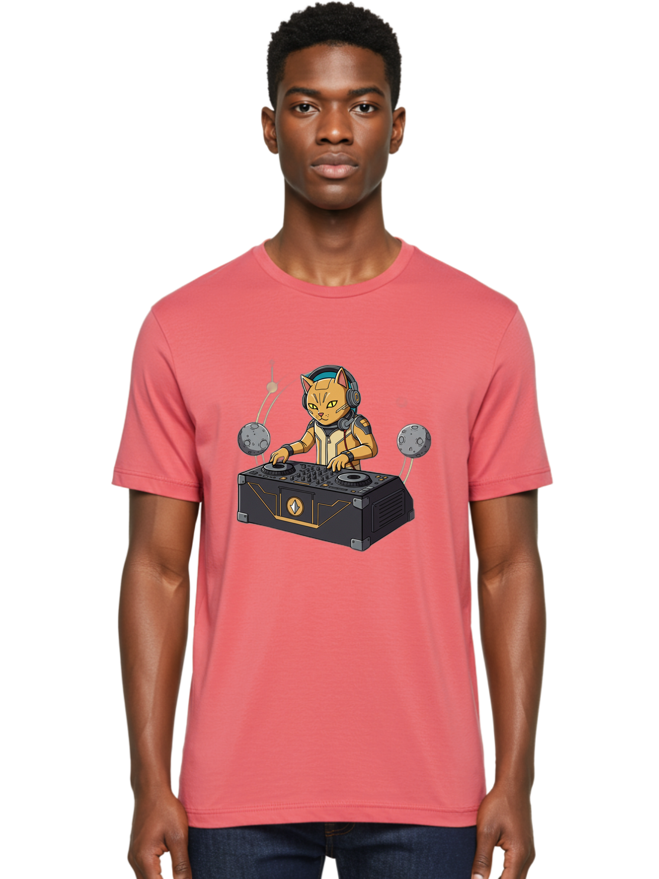 Astronaut-Cat-Dj Men'S Graphic Tee, 100% Cotton, Comfortable Casual Summer Wear, Machine Washable, Vintage Camera, Old Camera, Antique Camera, Black Camera, Classic Photography, Photography Equipment, Nostalgic Device, Film Camera, Camera Art Bal727 22