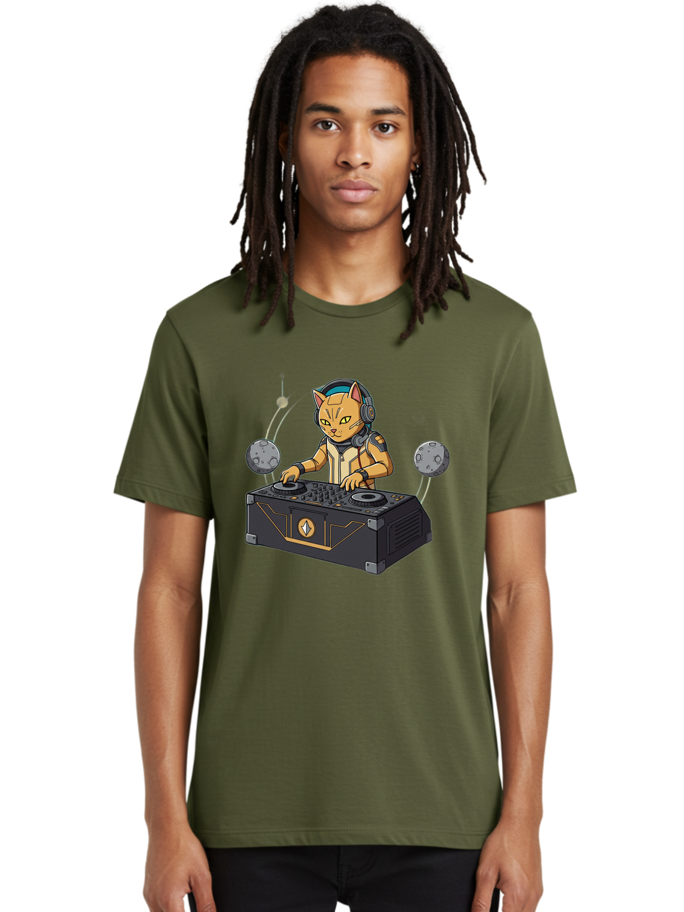 Astronaut-Cat-Dj Men'S Graphic Tee, 100% Cotton, Comfortable Casual Summer Wear, Machine Washable, Vintage Camera, Old Camera, Antique Camera, Black Camera, Classic Photography, Photography Equipment, Nostalgic Device, Film Camera, Camera Art Bal727 29