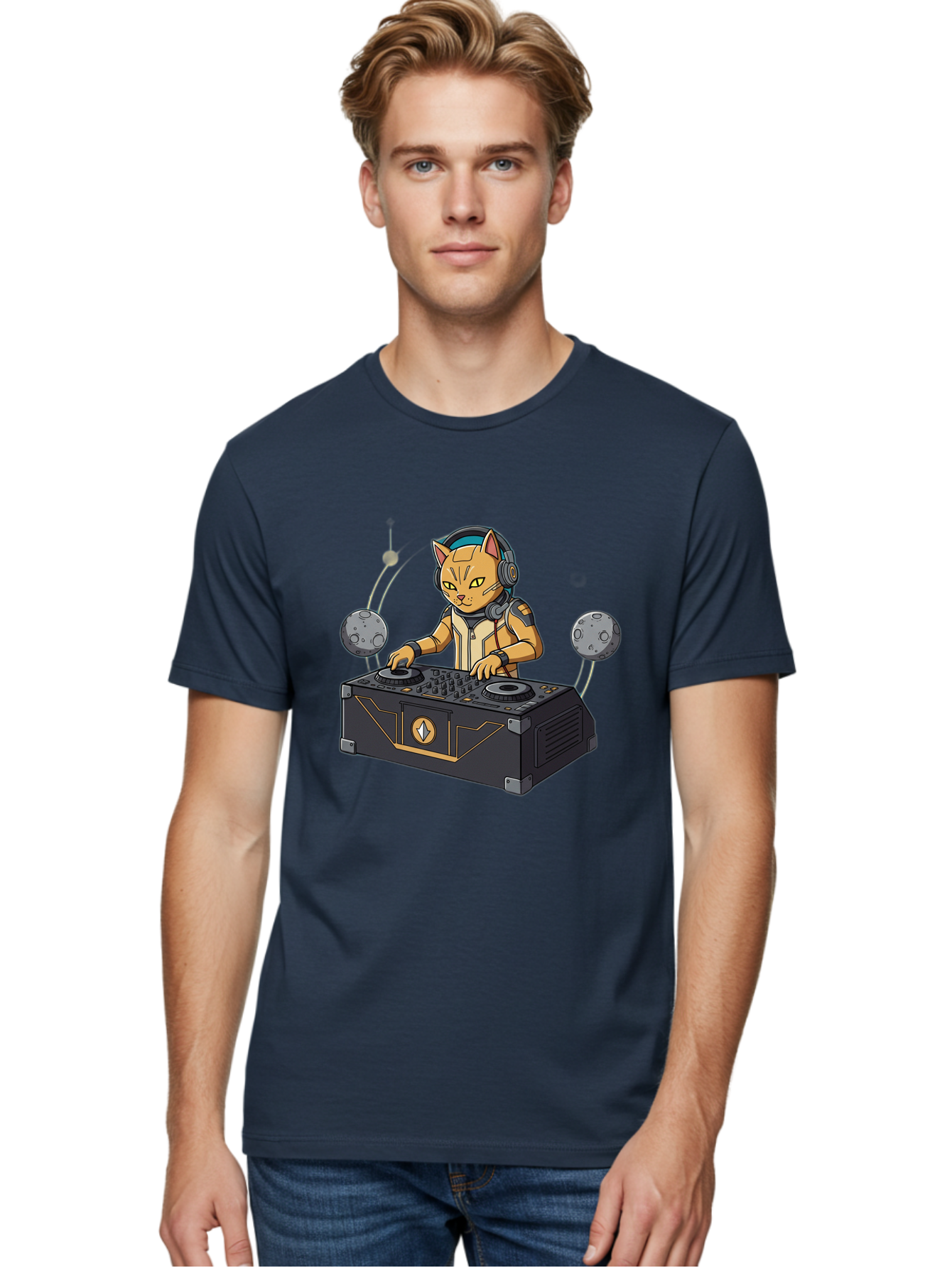 Astronaut-Cat-Dj Men'S Graphic Tee, 100% Cotton, Comfortable Casual Summer Wear, Machine Washable, Vintage Camera, Old Camera, Antique Camera, Black Camera, Classic Photography, Photography Equipment, Nostalgic Device, Film Camera, Camera Art Bal727 17