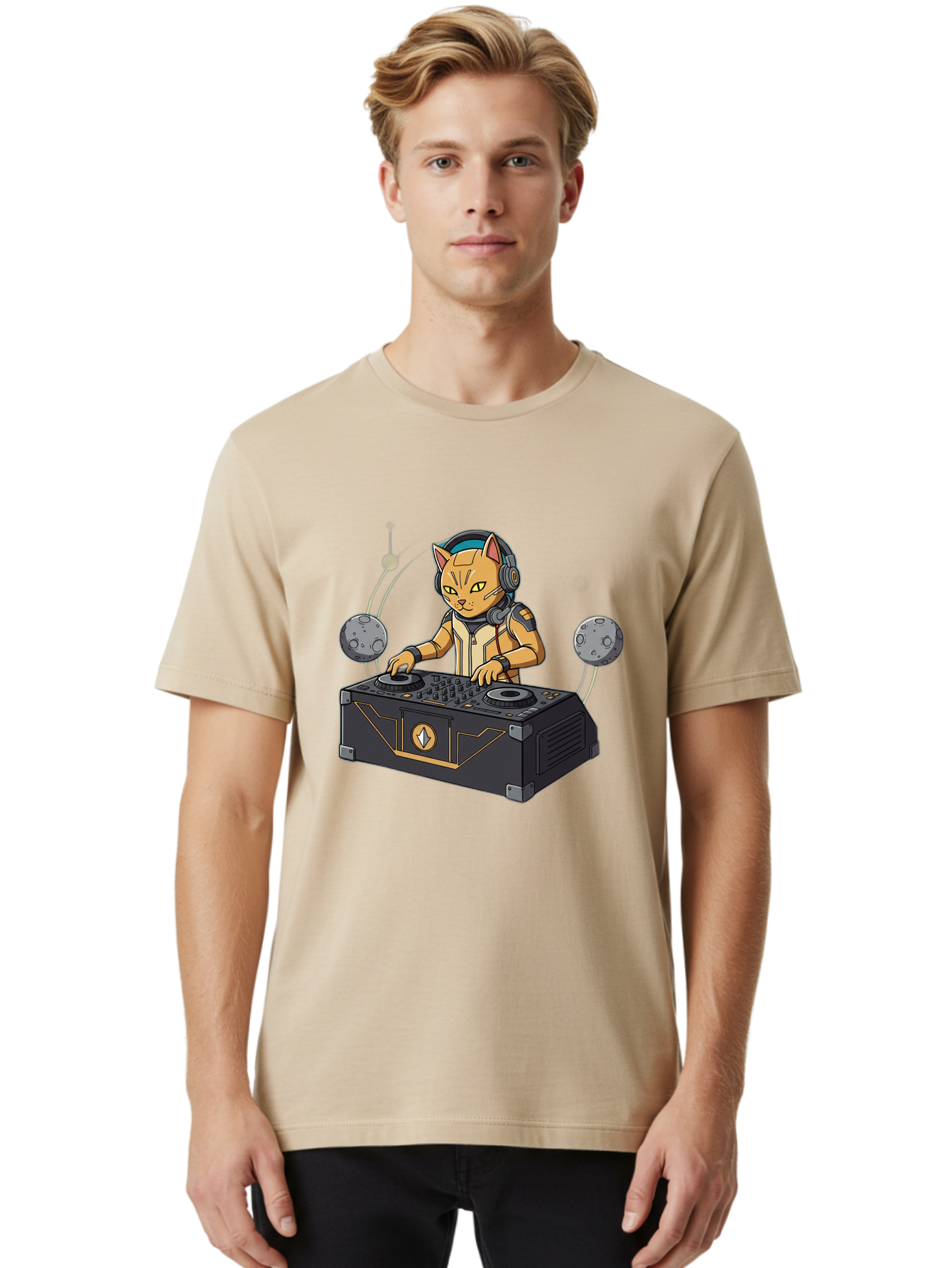 Astronaut-Cat-Dj Men'S Graphic Tee, 100% Cotton, Comfortable Casual Summer Wear, Machine Washable, Vintage Camera, Old Camera, Antique Camera, Black Camera, Classic Photography, Photography Equipment, Nostalgic Device, Film Camera, Camera Art Bal727 19