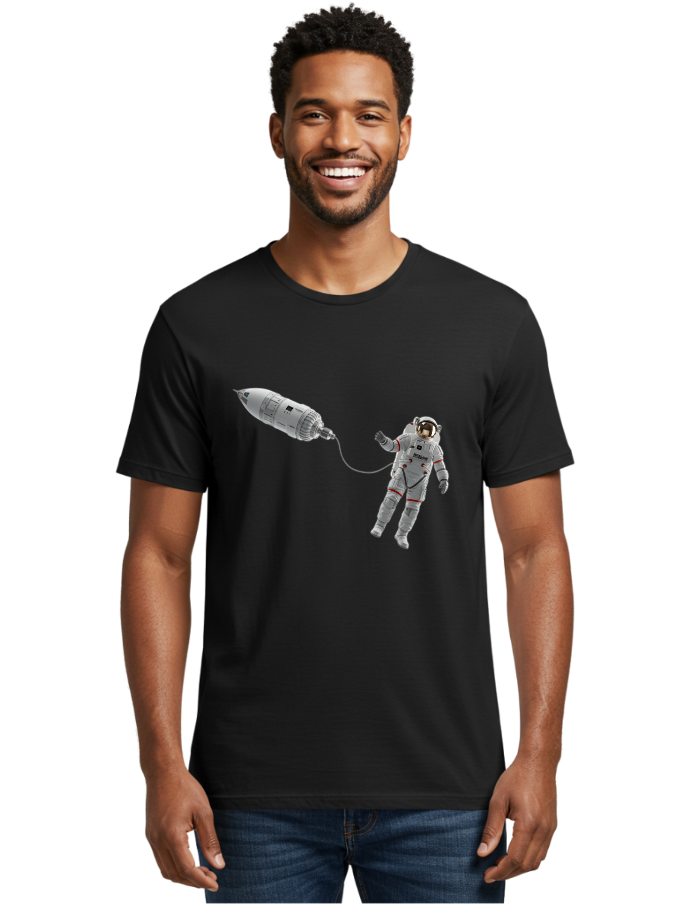 Astronaut-Tethered-To-Spacecraft Men'S Graphic Tee, 100% Cotton, Comfortable Casual Summer Wear, Machine Washable, Vintage Camera, Old Camera, Antique Camera, Black Camera, Classic Photography, Photography Equipment, Nostalgic Device, Bal730 26