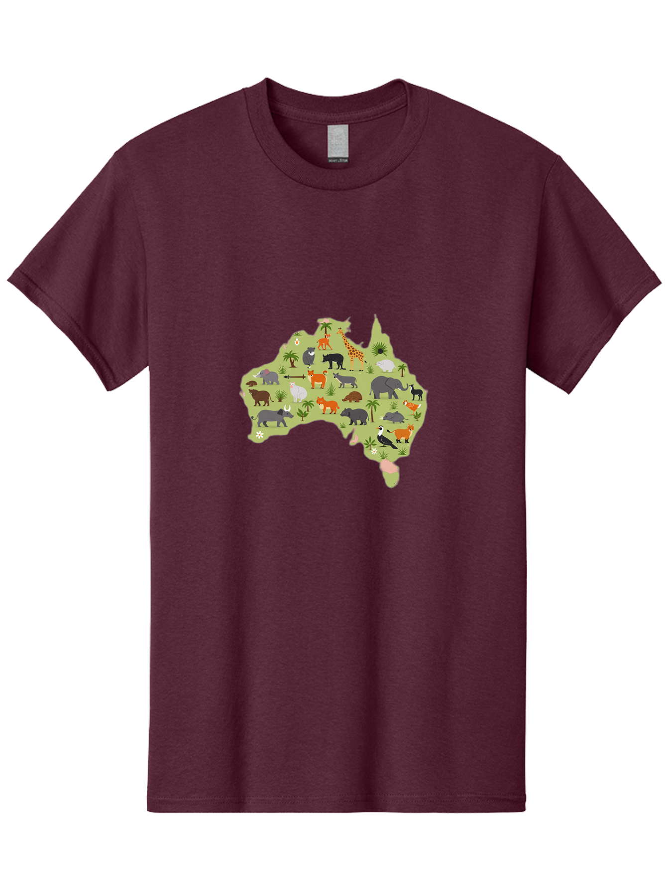 Australian-Animals-Map Men'S Graphic Tee, 100% Cotton, Comfortable Casual Summer Wear, Machine Washable, Vintage Camera, Old Camera, Antique Camera, Black Camera, Classic Photography, Photography Equipment, Nostalgic Device, Film Camera, Bal735 4