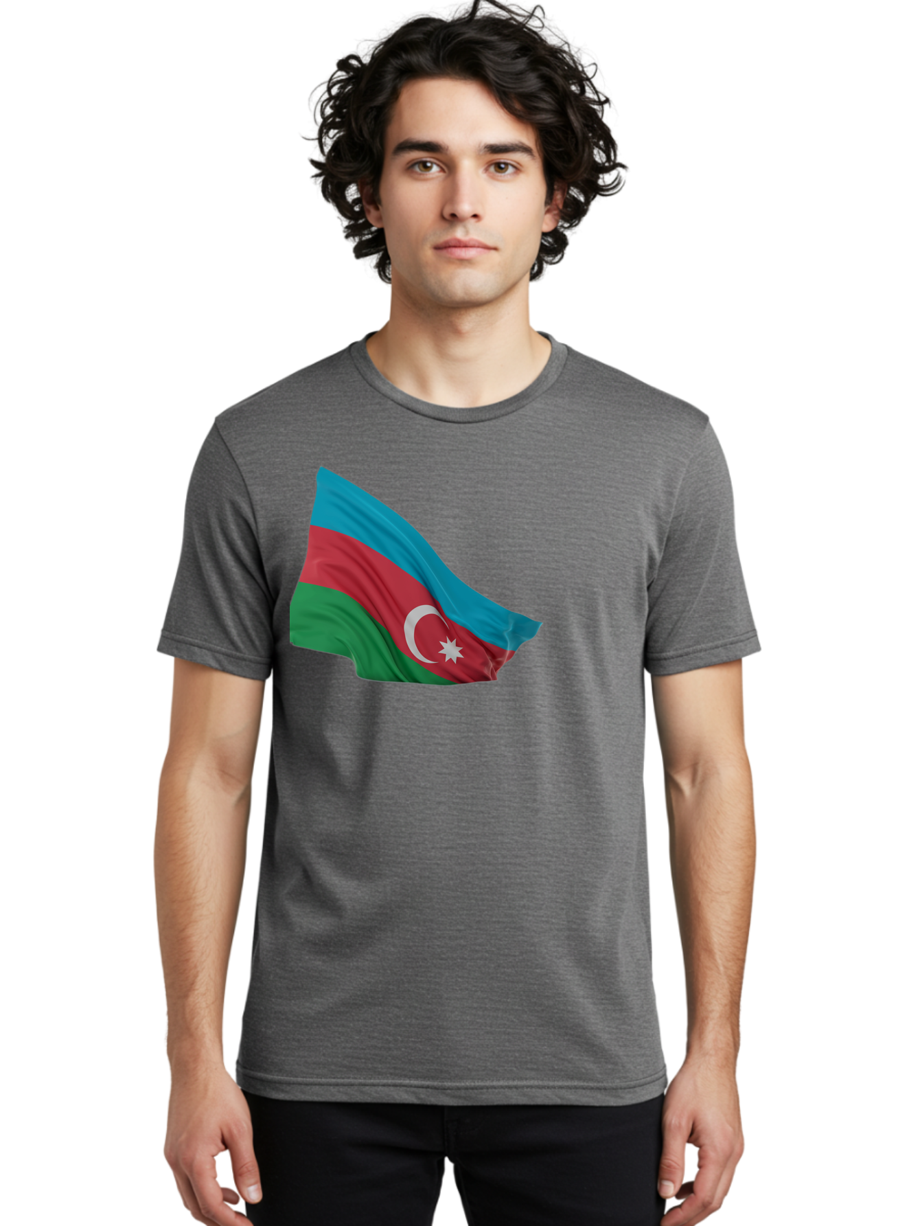 Azerbaijan-Flag Men'S Graphic Tee, 100% Cotton, Comfortable Casual Summer Wear, Machine Washable, Vintage Camera, Old Camera, Antique Camera, Black Camera, Classic Photography, Photography Equipment, Nostalgic Device, Film Camera, Camera Art Bal743 16
