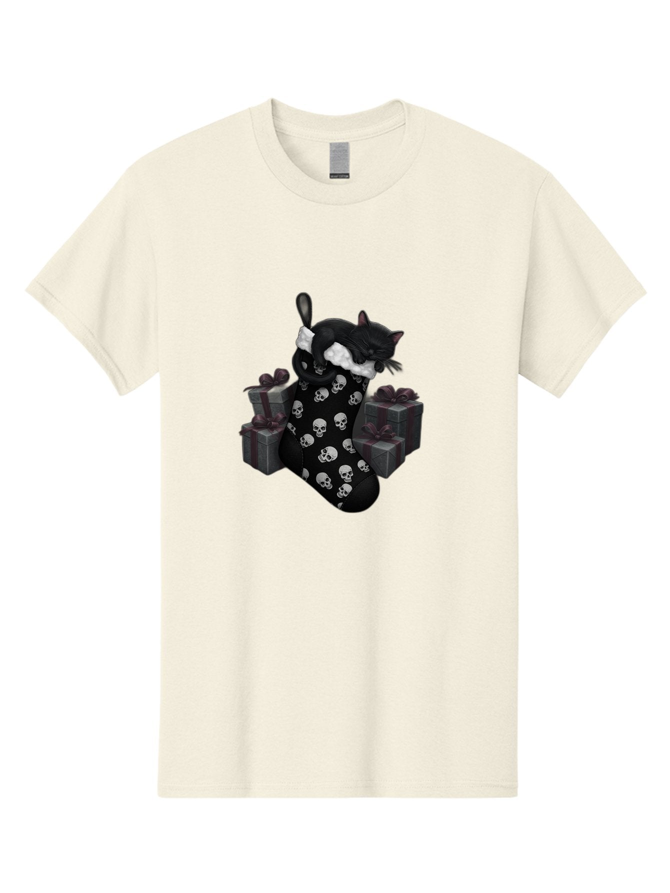 Black-Cat-In-Christmas-Stocking Men'S Graphic Tee, 100% Cotton, Comfortable Casual Summer Wear, Machine Washable, Vintage Camera, Old Camera, Antique Camera, Black Camera, Classic Photography, Photography Equipment, Nostalgic Device, Bal803 10