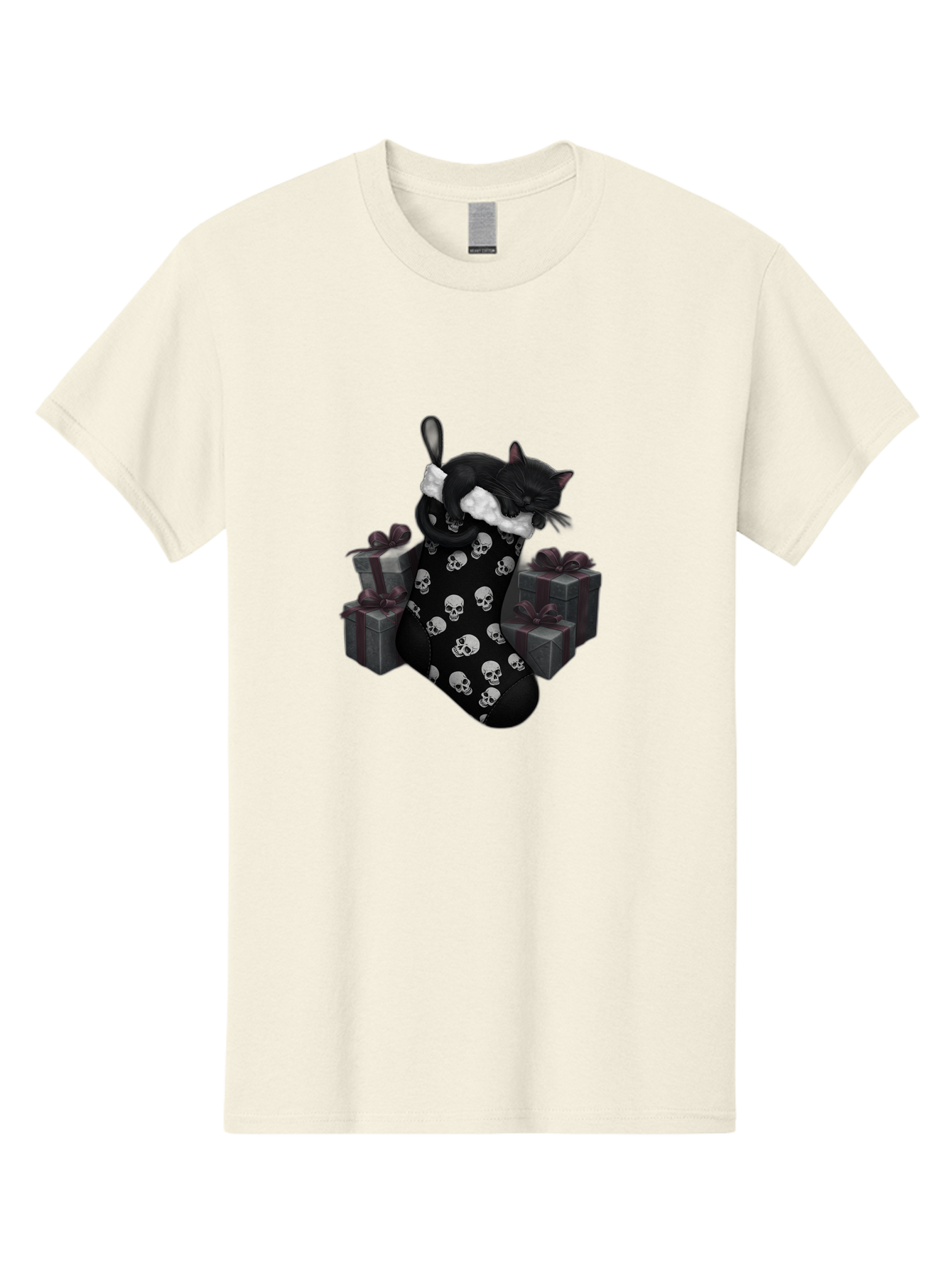 Black-Cat-In-Christmas-Stocking Men'S Graphic Tee, 100% Cotton, Comfortable Casual Summer Wear, Machine Washable, Vintage Camera, Old Camera, Antique Camera, Black Camera, Classic Photography, Photography Equipment, Nostalgic Device, Bal803 14