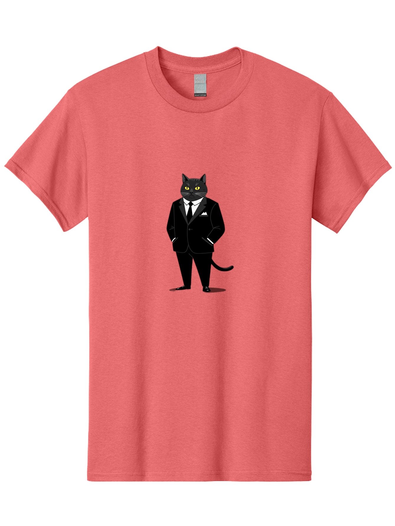 Black-Cat-In-Tuxedo Men'S Graphic Tee, 100% Cotton, Comfortable Casual Summer Wear, Machine Washable, Vintage Camera, Old Camera, Antique Camera, Black Camera, Classic Photography, Photography Equipment, Nostalgic Device, Film Camera, Bal805