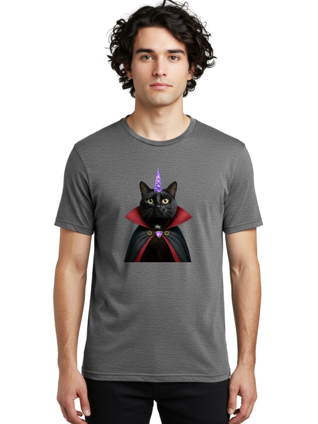 Black-Cat-Unicorn-1 Men'S Graphic Tee, 100% Cotton, Comfortable Casual Summer Wear, Machine Washable, Vintage Camera, Old Camera, Antique Camera, Black Camera, Classic Photography, Photography Equipment, Nostalgic Device, Film Camera, Bal806 28