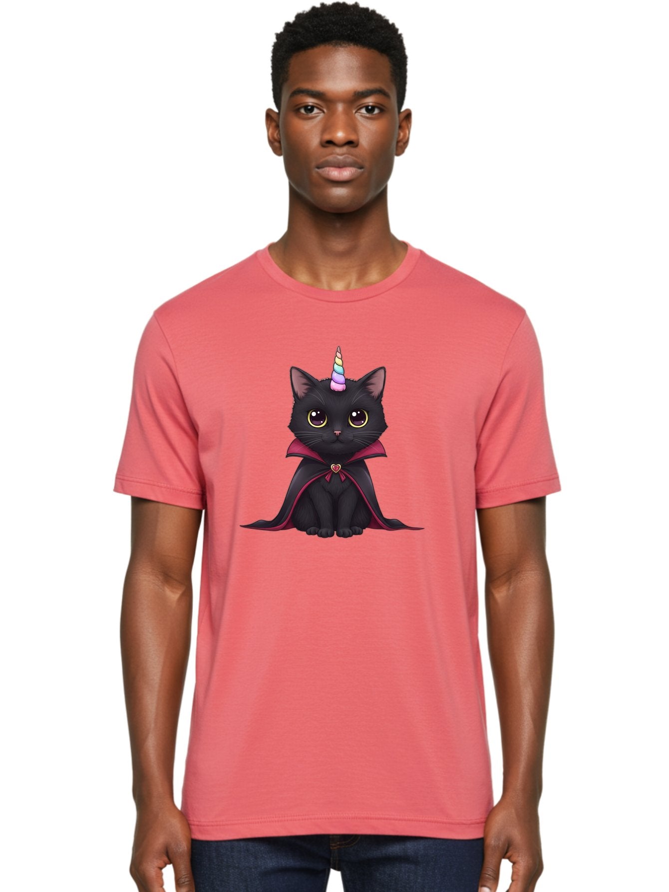 Black-Cat-Unicorn-Vampire Men'S Graphic Tee, 100% Cotton, Comfortable Casual Summer Wear, Machine Washable, Vintage Camera, Old Camera, Antique Camera, Black Camera, Classic Photography, Photography Equipment, Nostalgic Device, Film Camera, Bal807 20