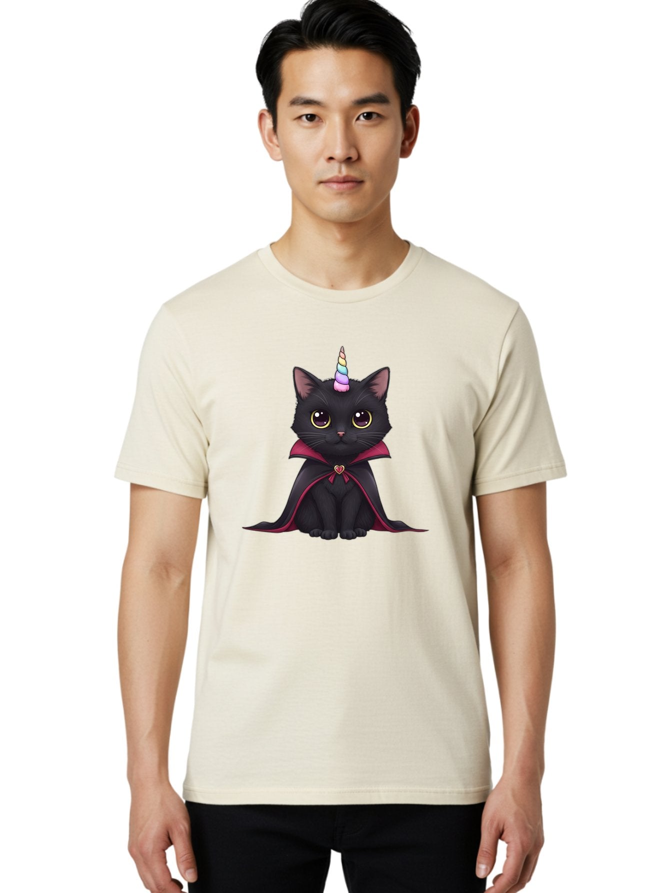 Black-Cat-Unicorn-Vampire Men'S Graphic Tee, 100% Cotton, Comfortable Casual Summer Wear, Machine Washable, Vintage Camera, Old Camera, Antique Camera, Black Camera, Classic Photography, Photography Equipment, Nostalgic Device, Film Camera, Bal807 29