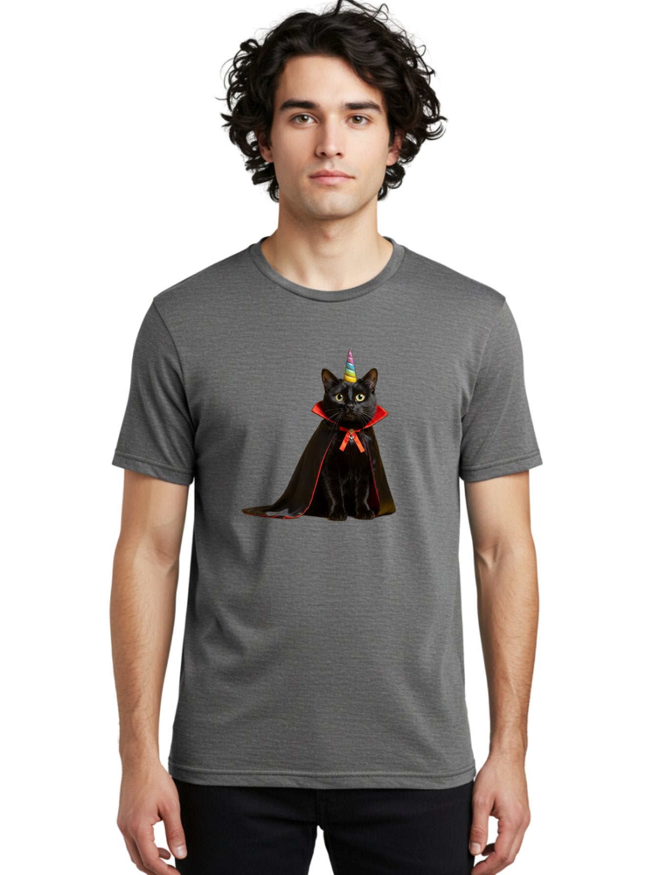 Black-Cat-Unicorn Men'S Graphic Tee, 100% Cotton, Comfortable Casual Summer Wear, Machine Washable, Vintage Camera, Old Camera, Antique Camera, Black Camera, Classic Photography, Photography Equipment, Nostalgic Device, Film Camera, Camera Art Bal808 29