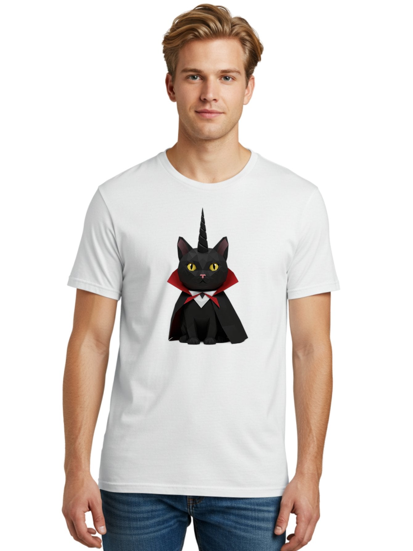 Black-Cat-Vampire-Unicorn-1 Men'S Graphic Tee, 100% Cotton, Comfortable Casual Summer Wear, Machine Washable, Vintage Camera, Old Camera, Antique Camera, Black Camera, Classic Photography, Photography Equipment, Nostalgic Device, Film Camera, Bal809 16